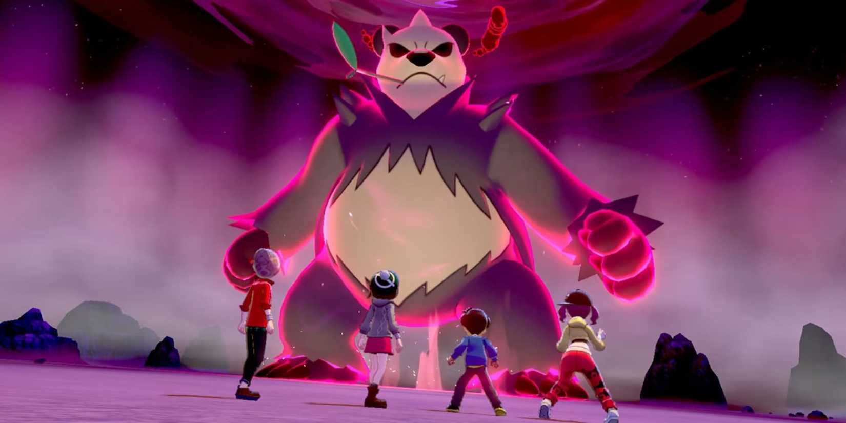 Pangoro Max Raid Battle in Pokemon Shield