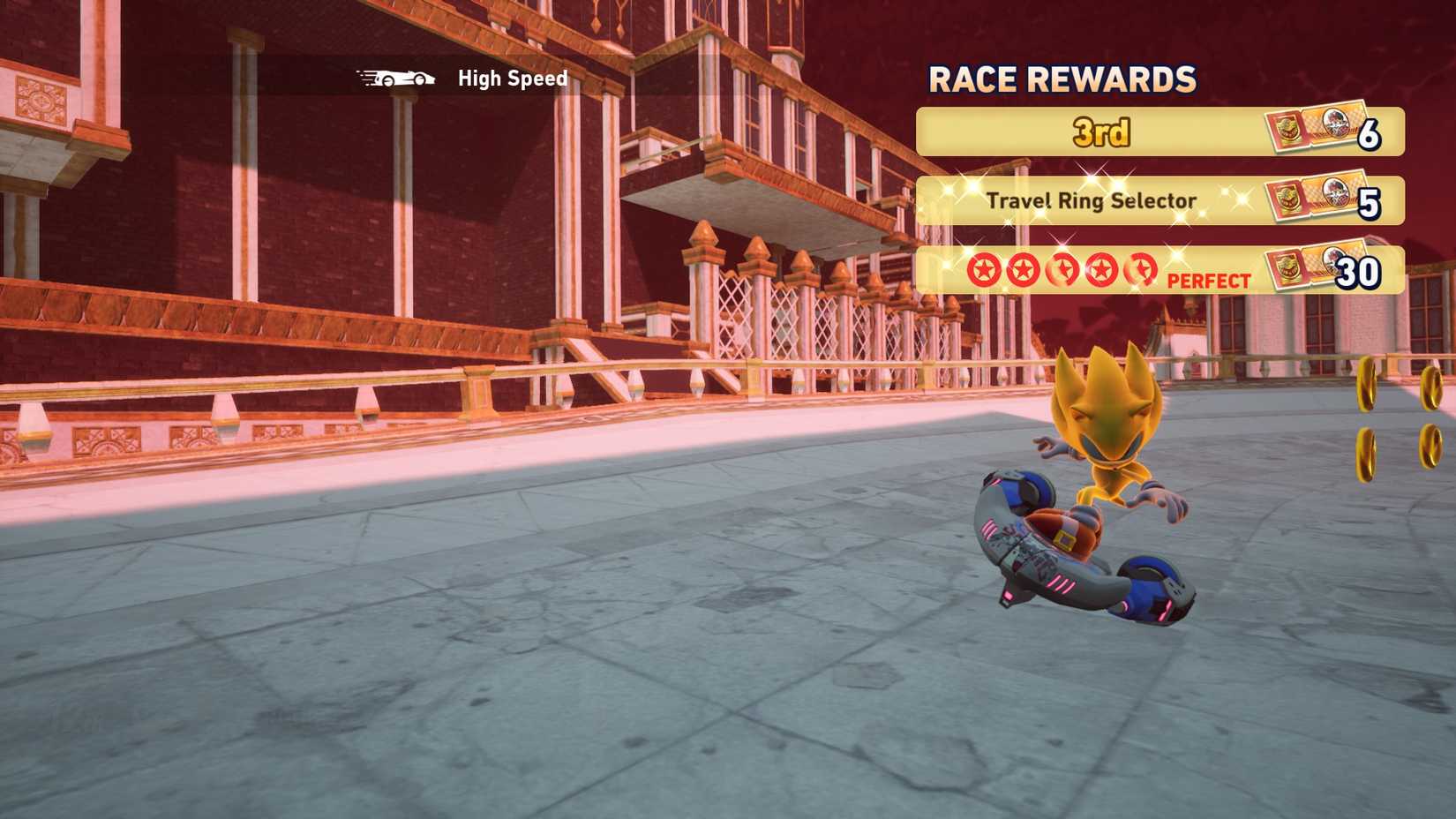 Perfect Red Ring Bonus Sonic Racing Crossworlds