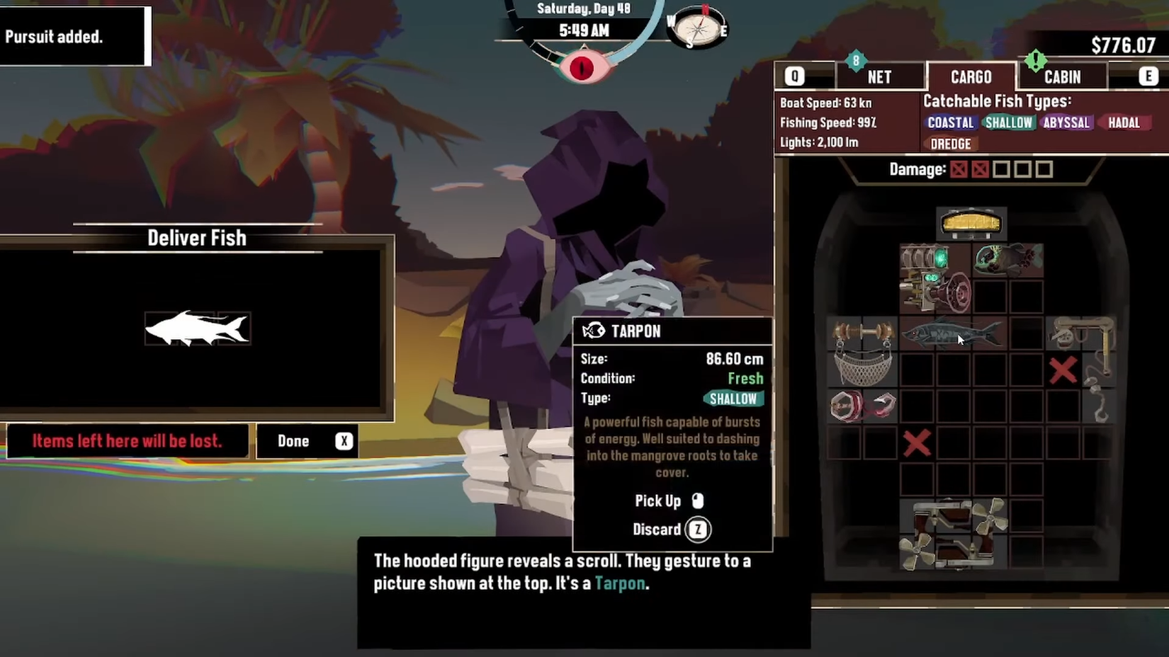 Giving a Tarpon to the Figure in Purple in Dredge