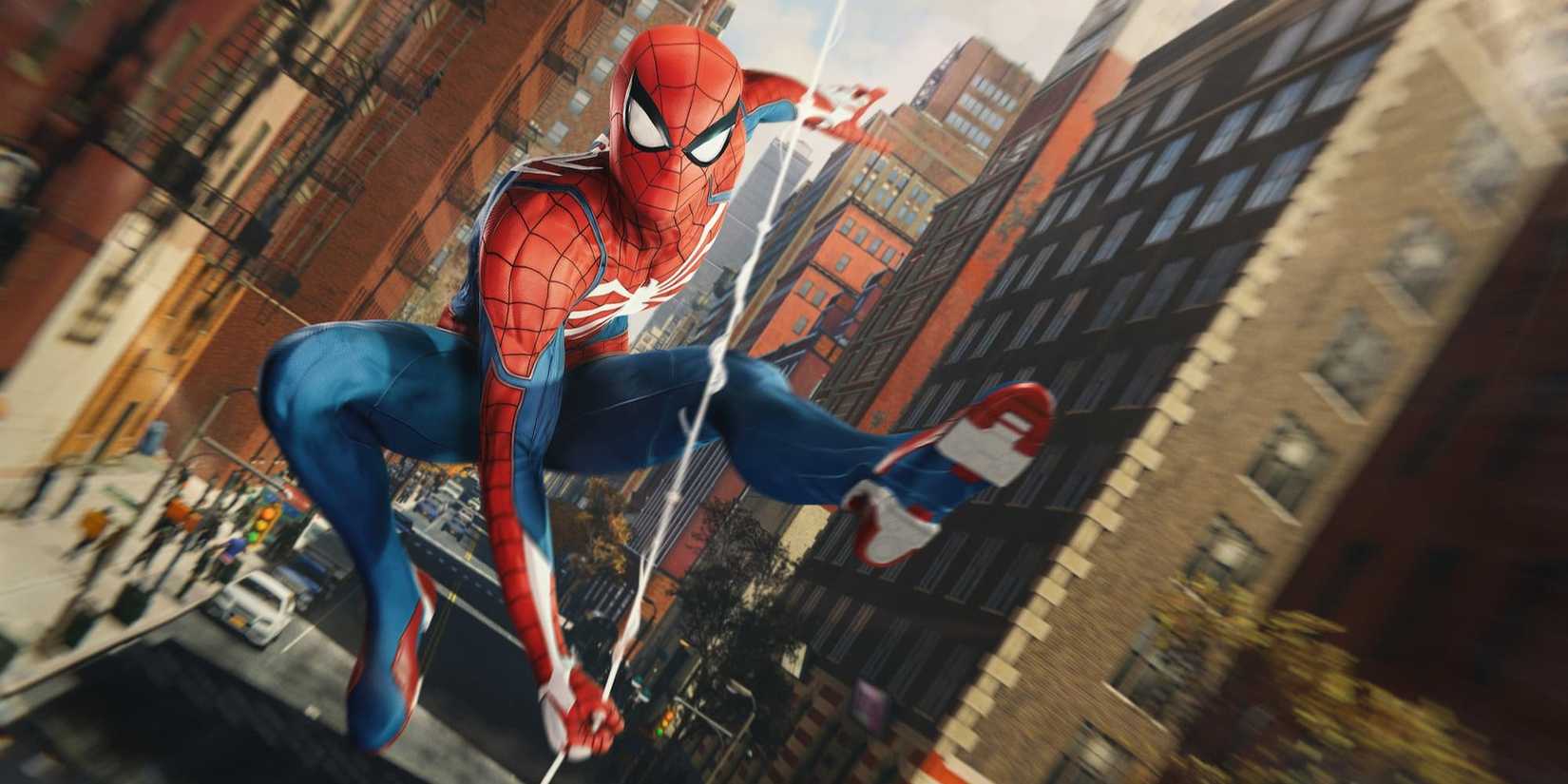 Spider Man Swinging Through New York City in Marvel's Spider-Man Remastered