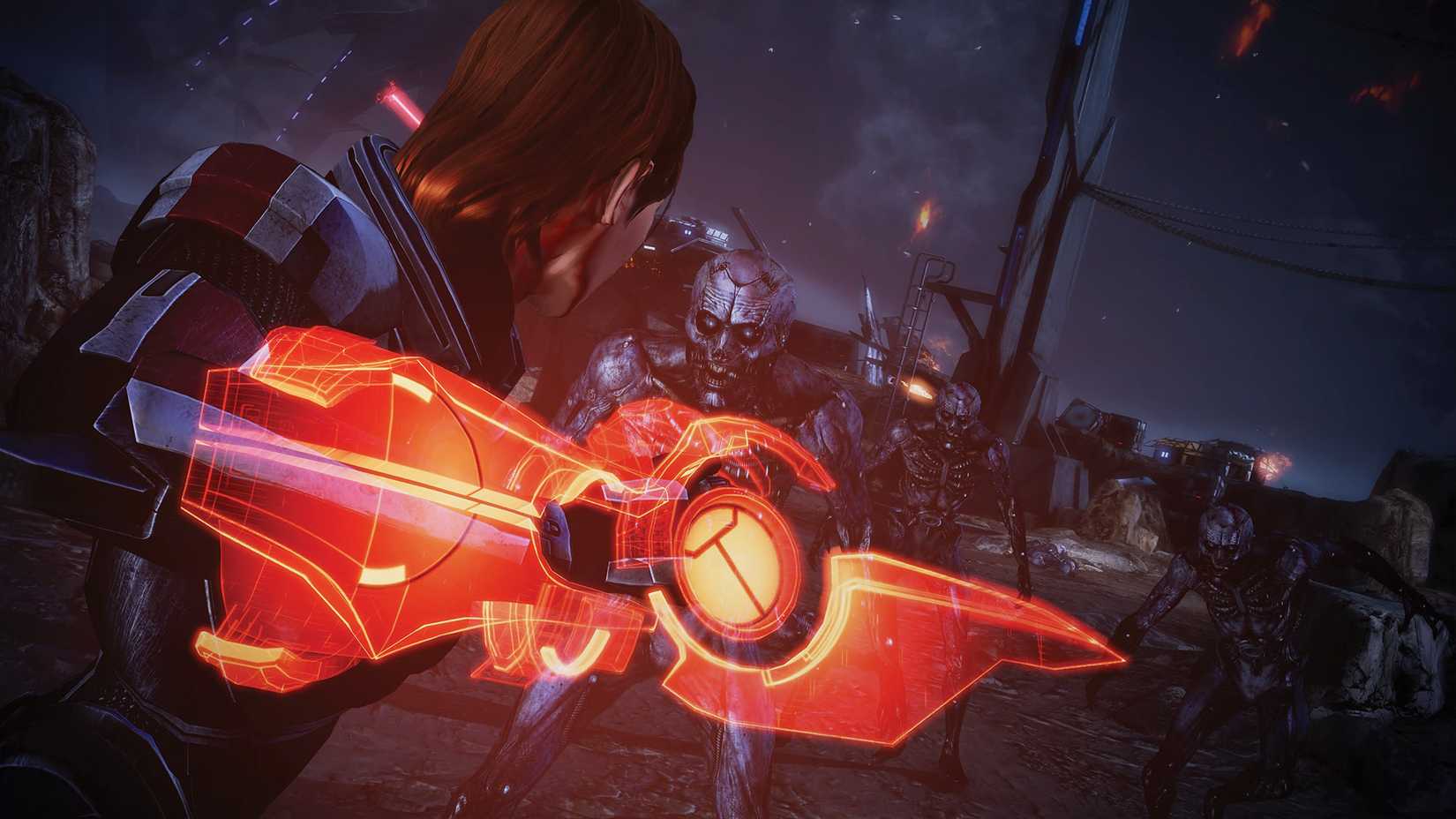 femshep striking an enemy