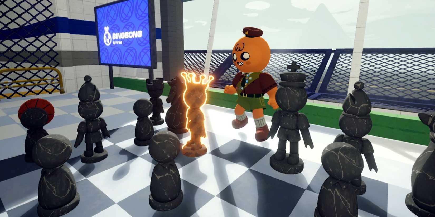 Peak chess in the airport