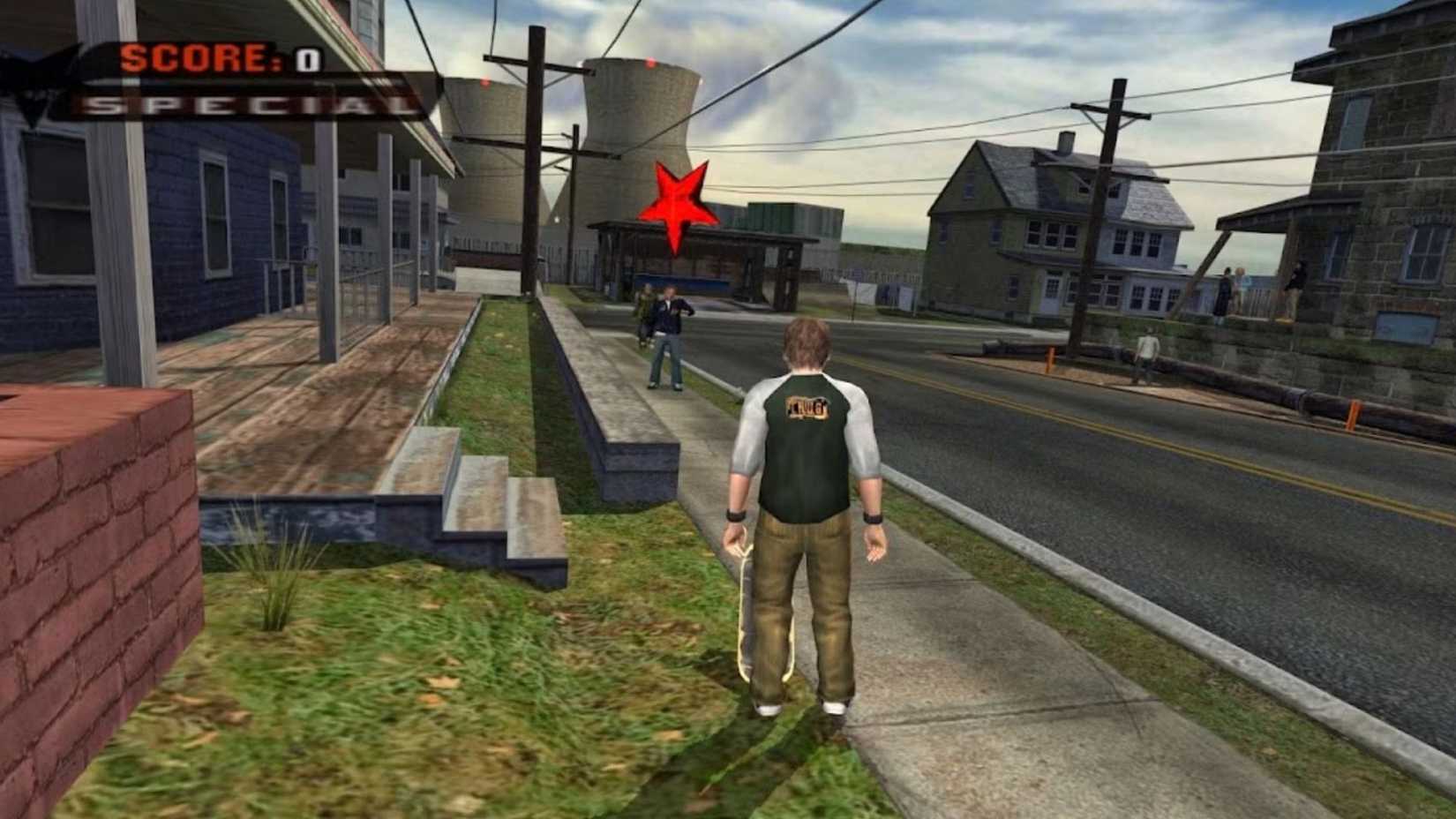 New Jersey open world gameplay in Tony Hawk's Underground.