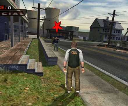 New Jersey open world gameplay in Tony Hawk's Underground.