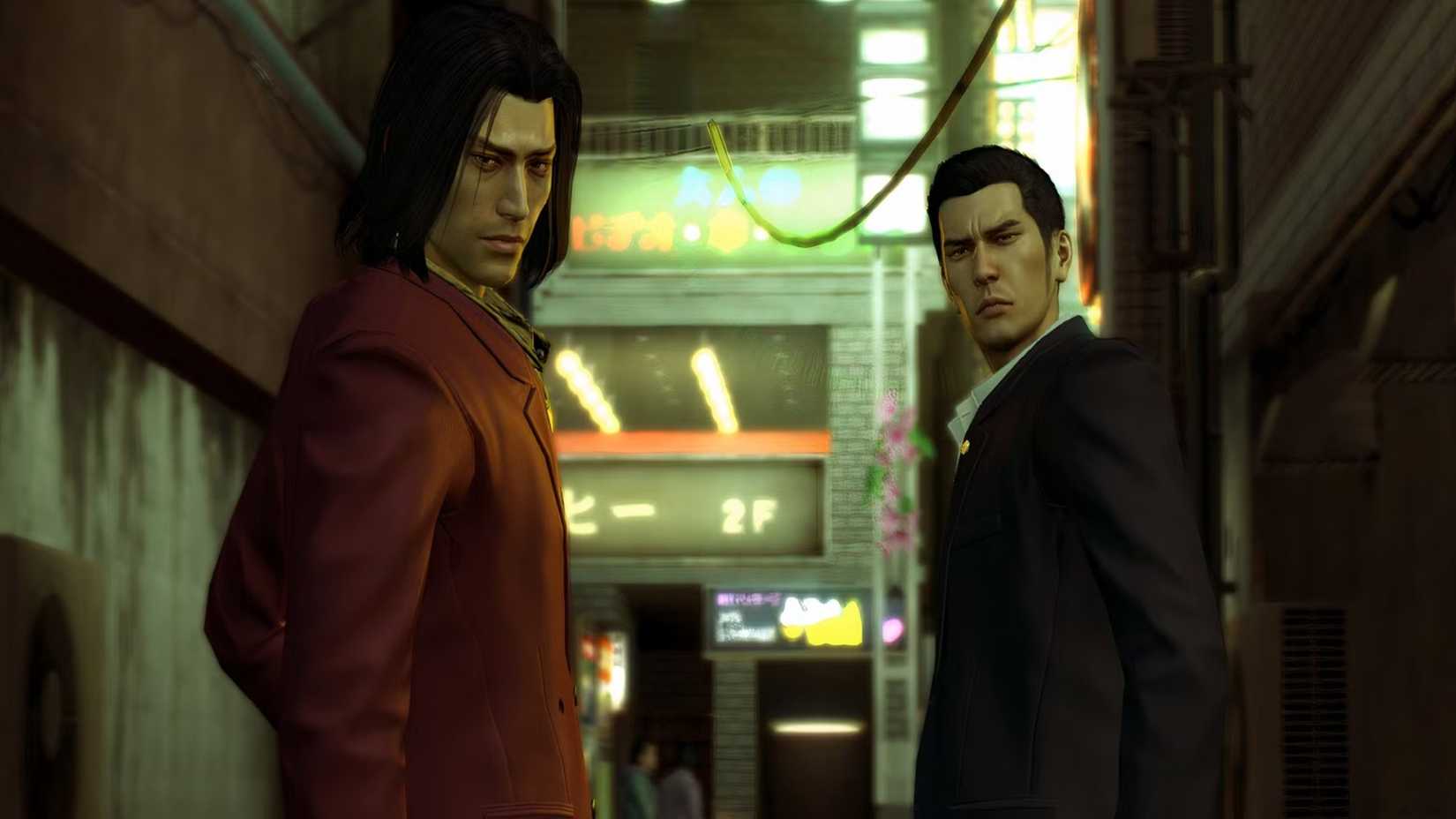Yakuza Zero 0 Kazama Kiryu Standing With Akira Nishikiyama Outside 