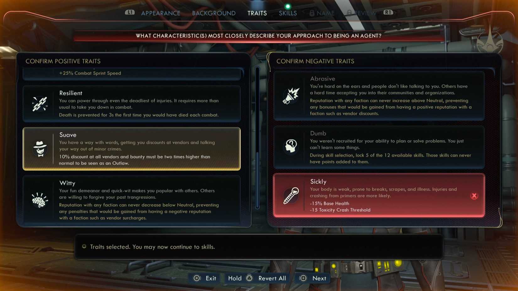 Suave Trait Outer Worlds 2