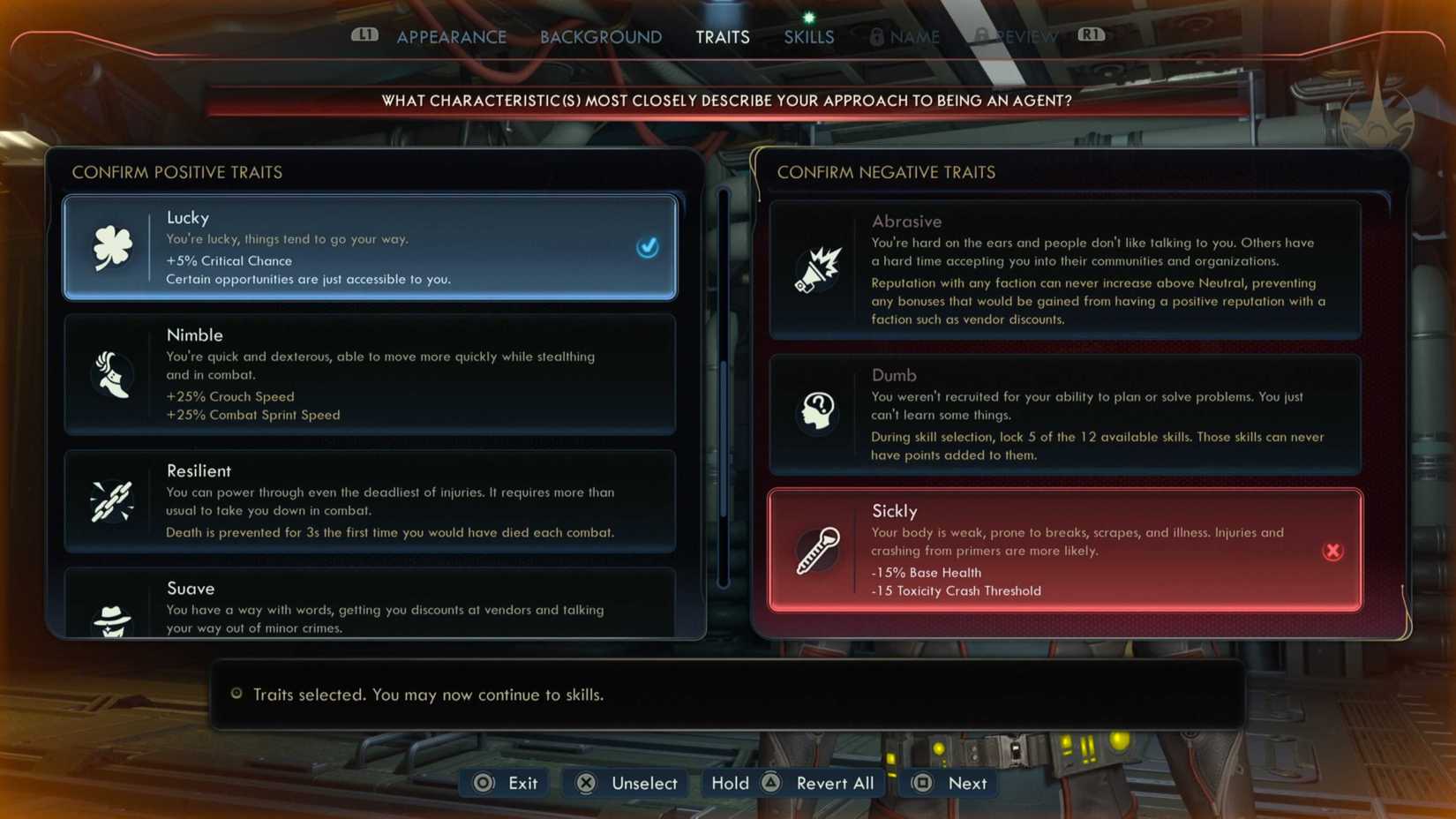 Lucky  Trait Outer Worlds 2