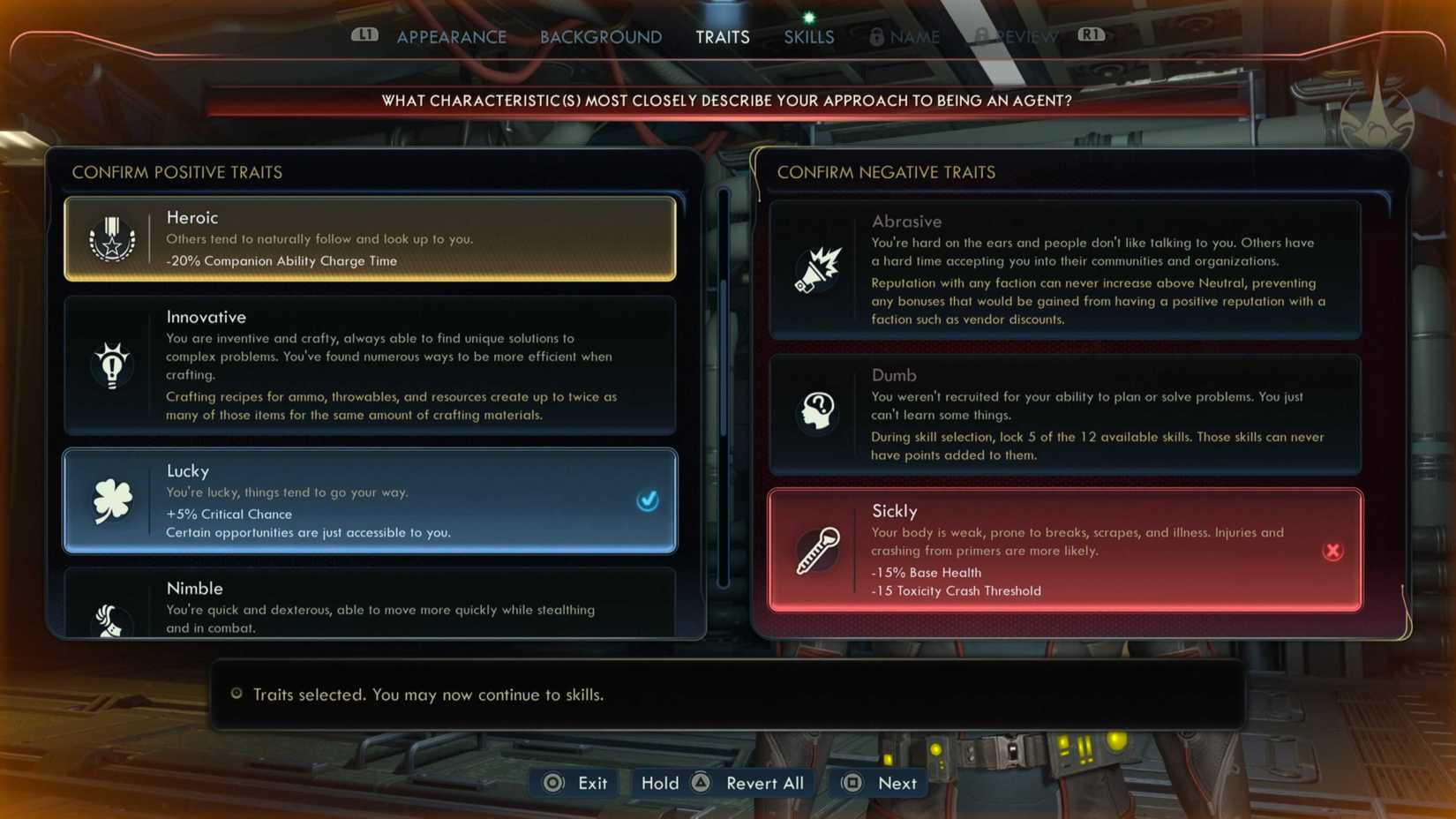 Heroic  Trait Outer Worlds 2