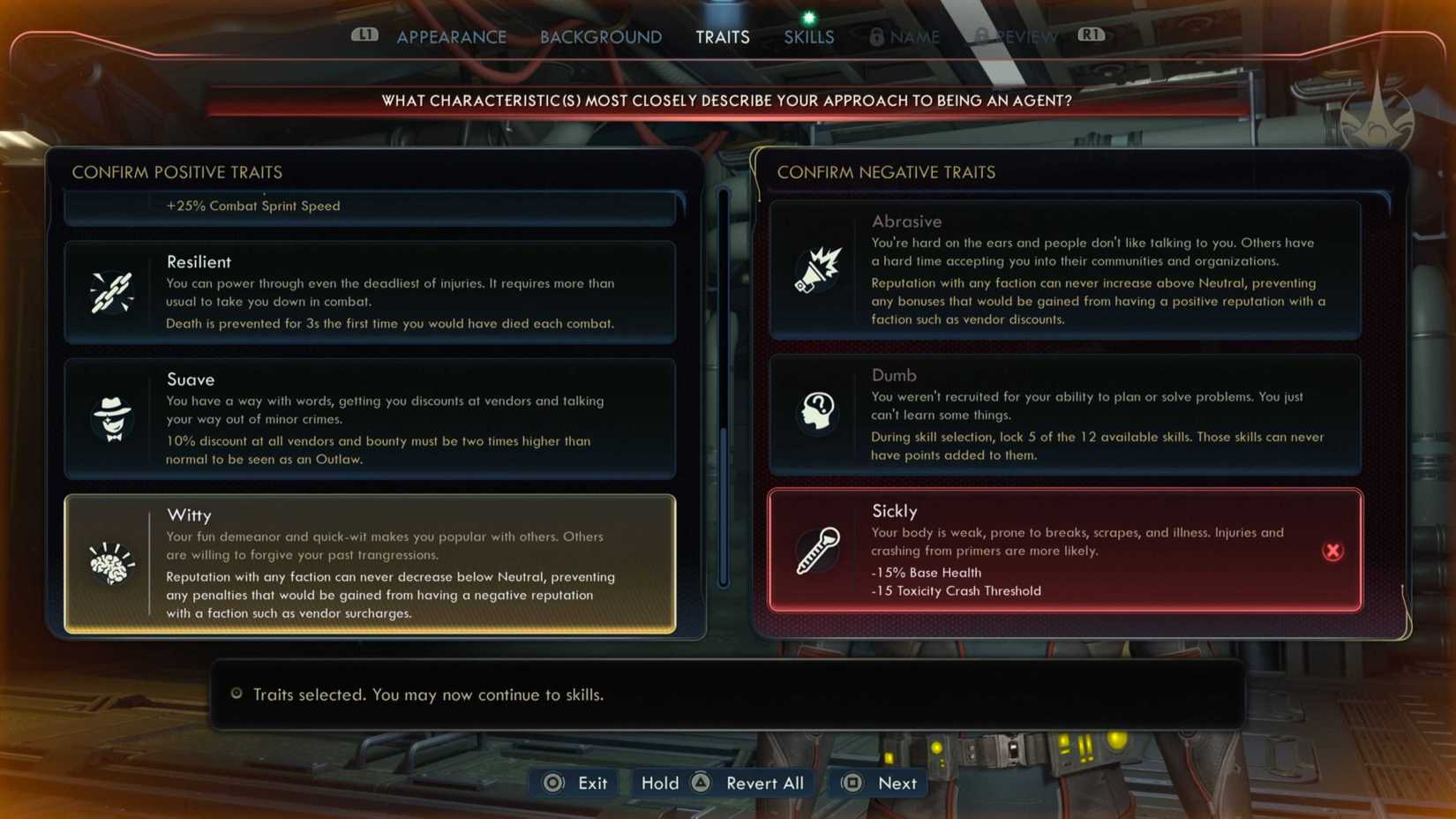 Witty  Trait Outer Worlds 2