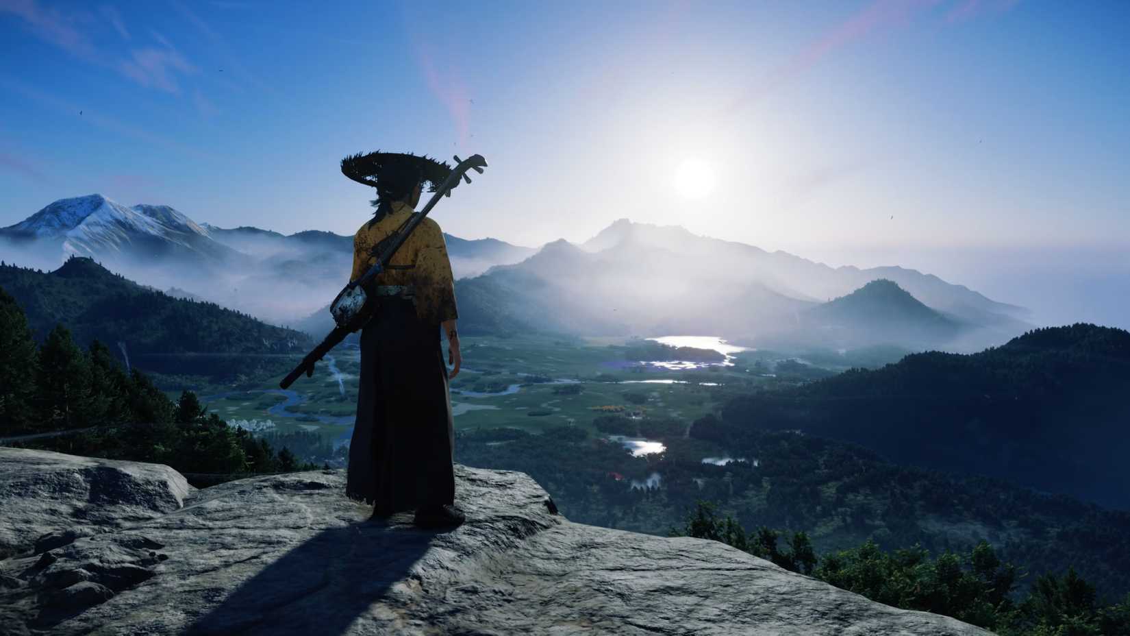Ghost of Yotei mountain vista and clouds