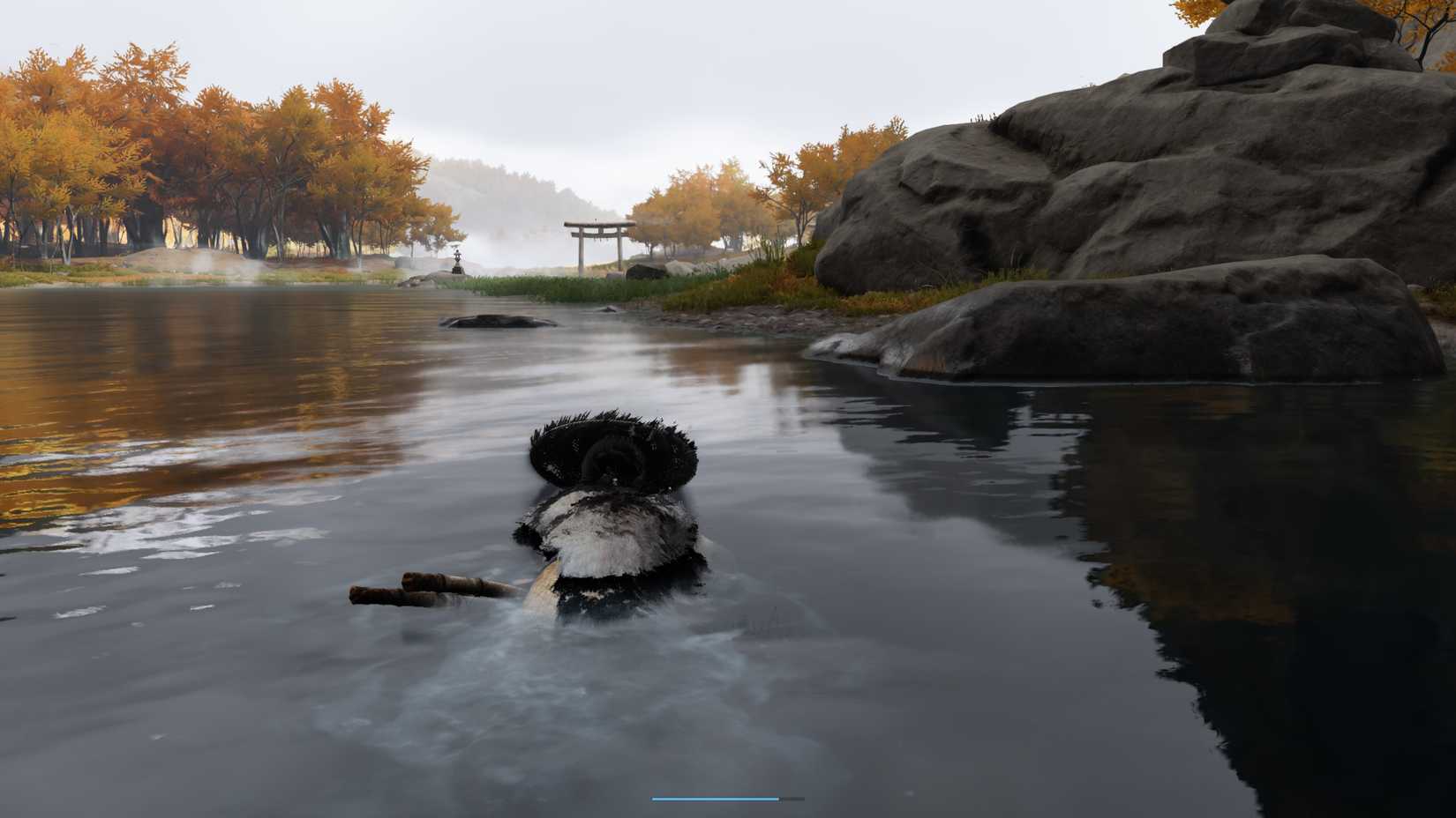 jumping down into water