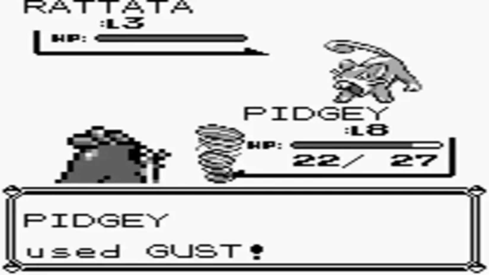 Pokemon Red & Blue Pidgey Battles Rattata (1)