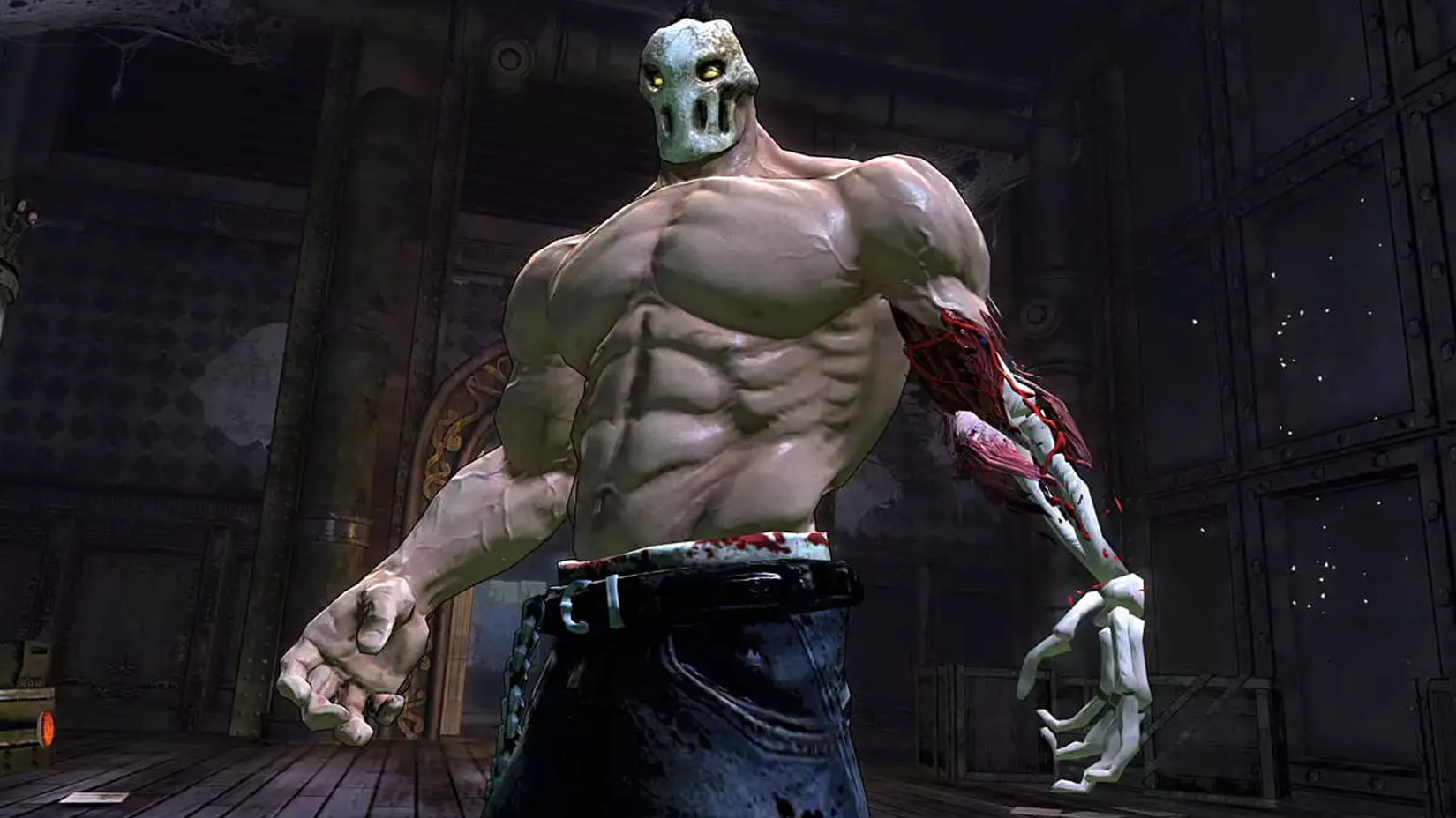 Rick regrows an arm in Splatterhouse