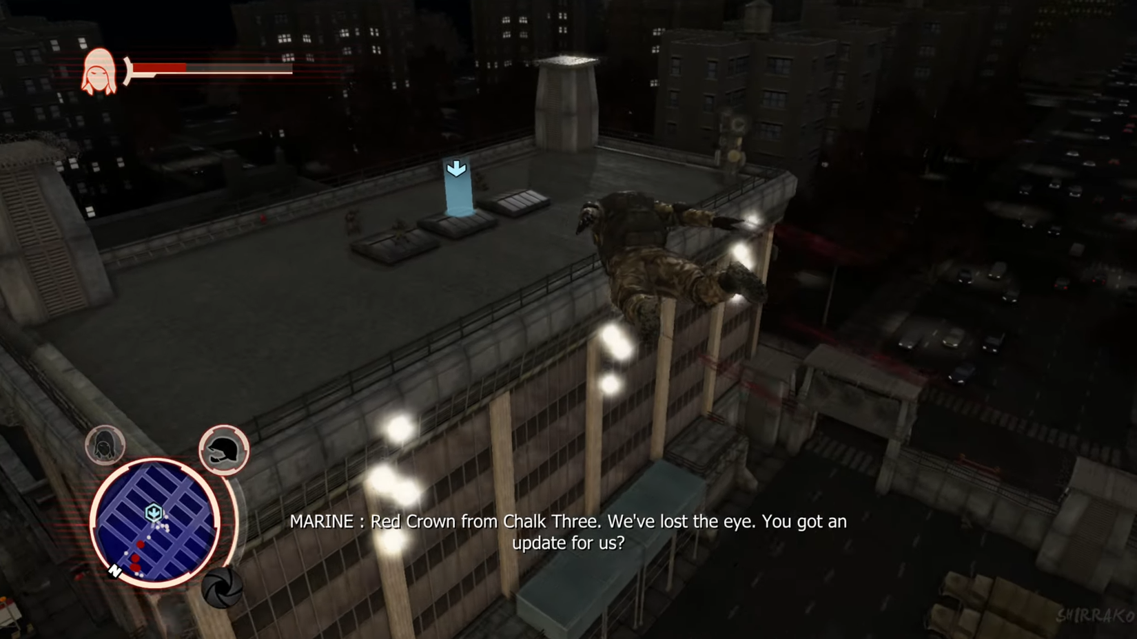 Gliding in a soldier disguise in Prototype