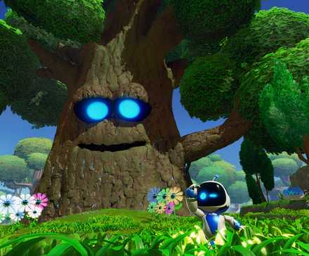 Astro Bot level with the singing talking tree.