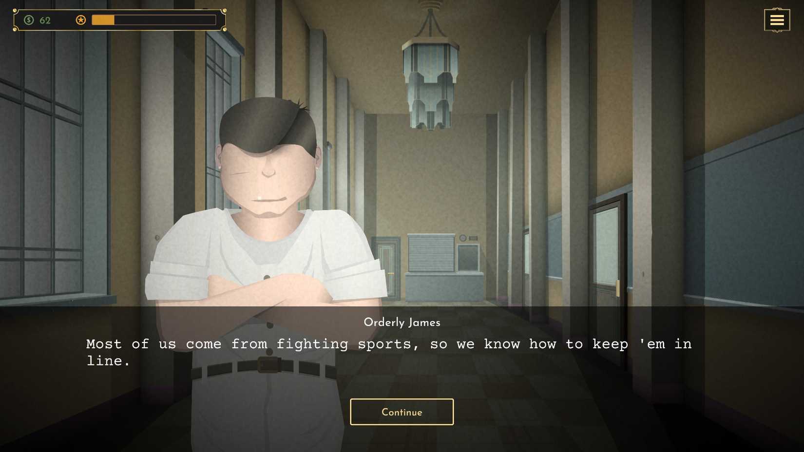 talking to an orderly