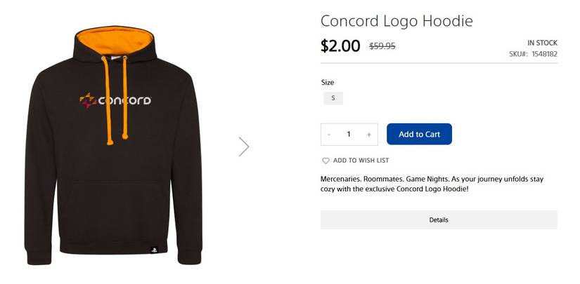 Una oferta de sudadera con capucha de Concord que nadie vio venir Captura de pantalla