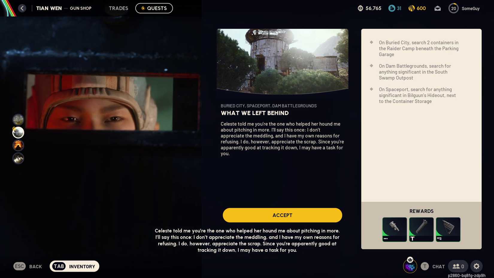 Arc Raiders Lo que dejamos atrás Inicio de la misión