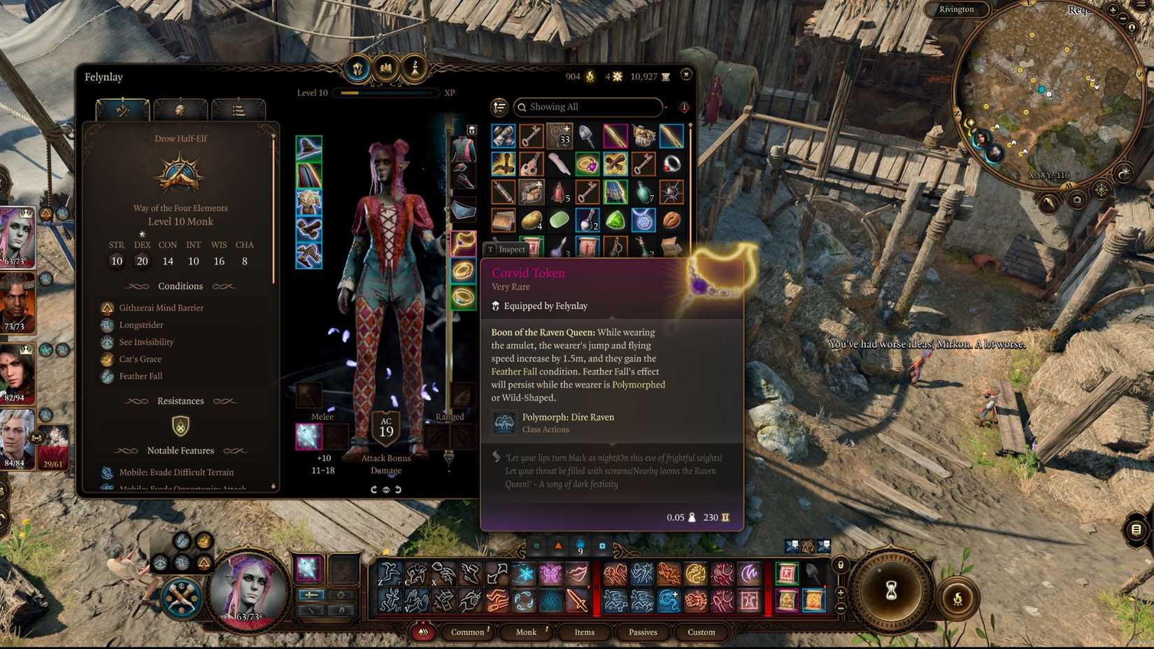 Baldur's Gate 3 Corvid Token In Inventory