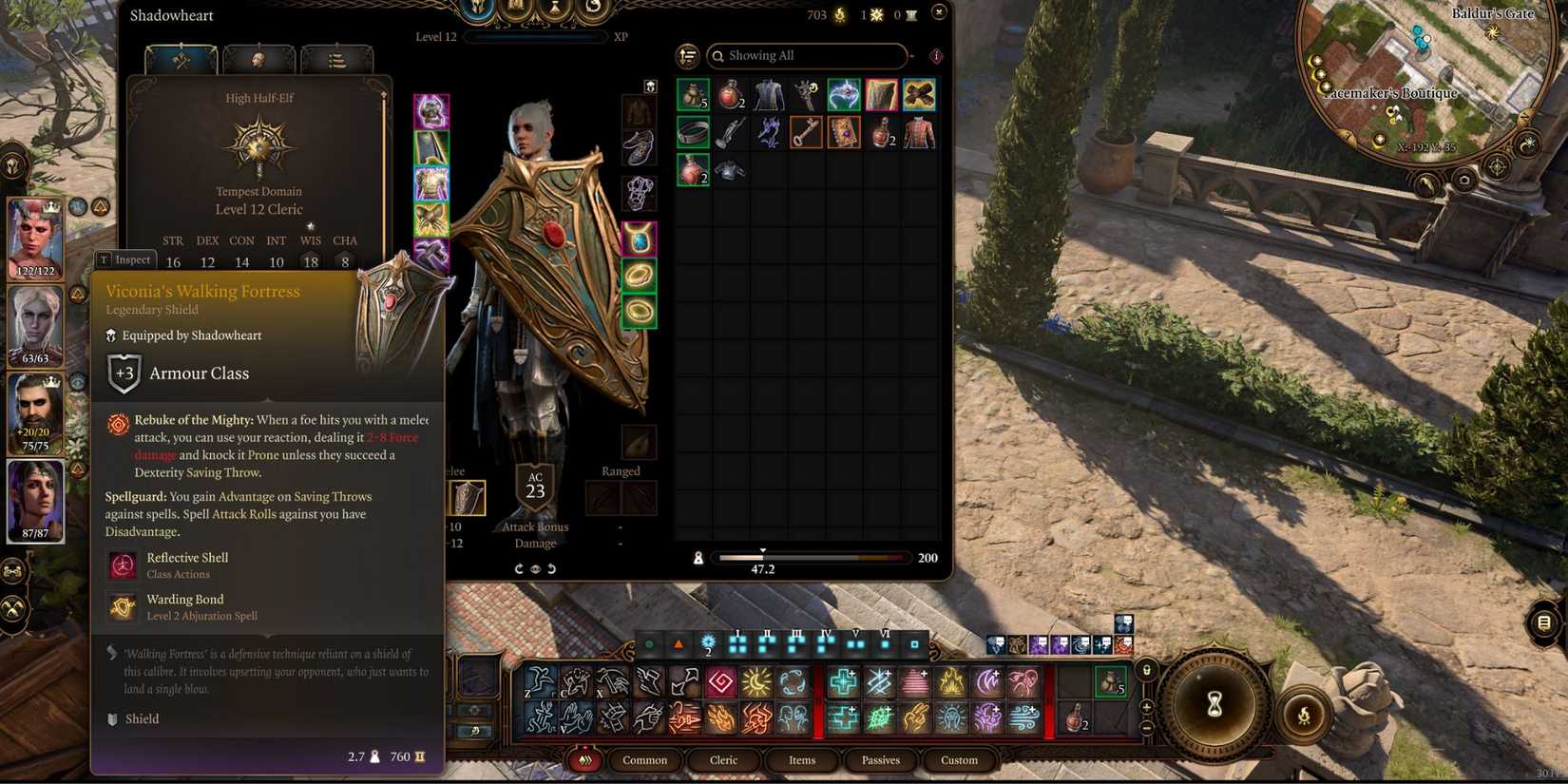 Baldur's Gate 3 Viconia's Walking Fortress on Shadowheart