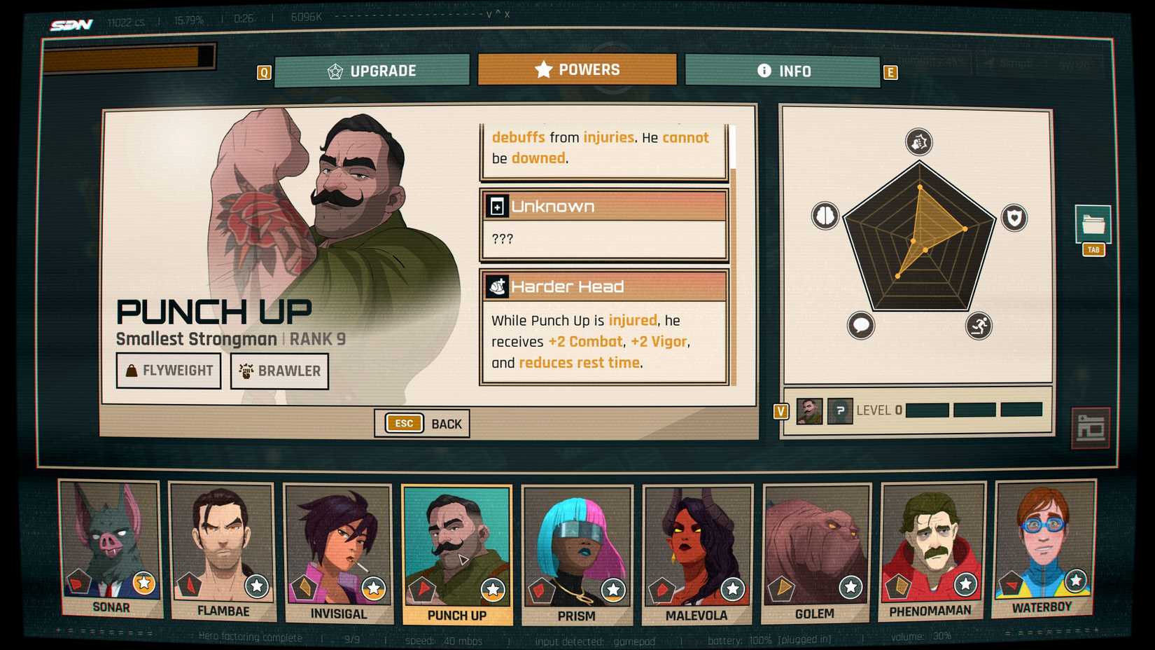 Harder head punch up