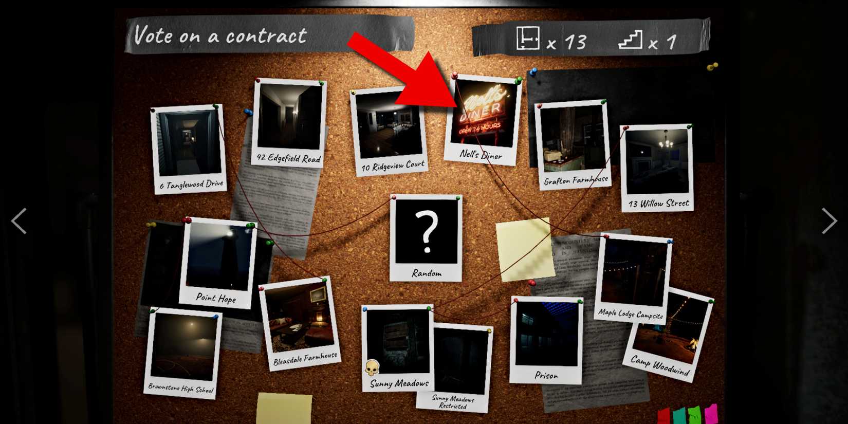 恐鬼症-内尔斯餐厅地图选择