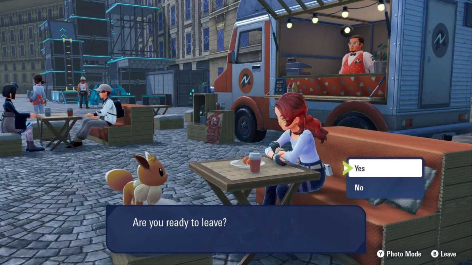 Pokemon Legends Z-A Eevee At Cafe