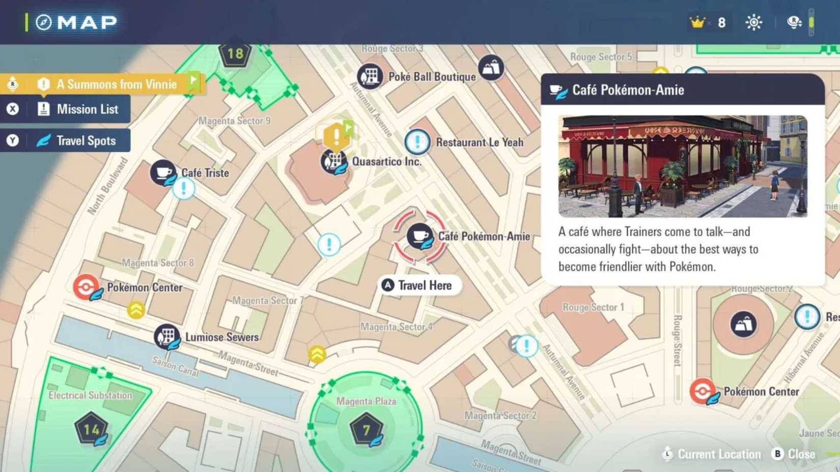 Pokemon Legends ZA Friendship Checker location
