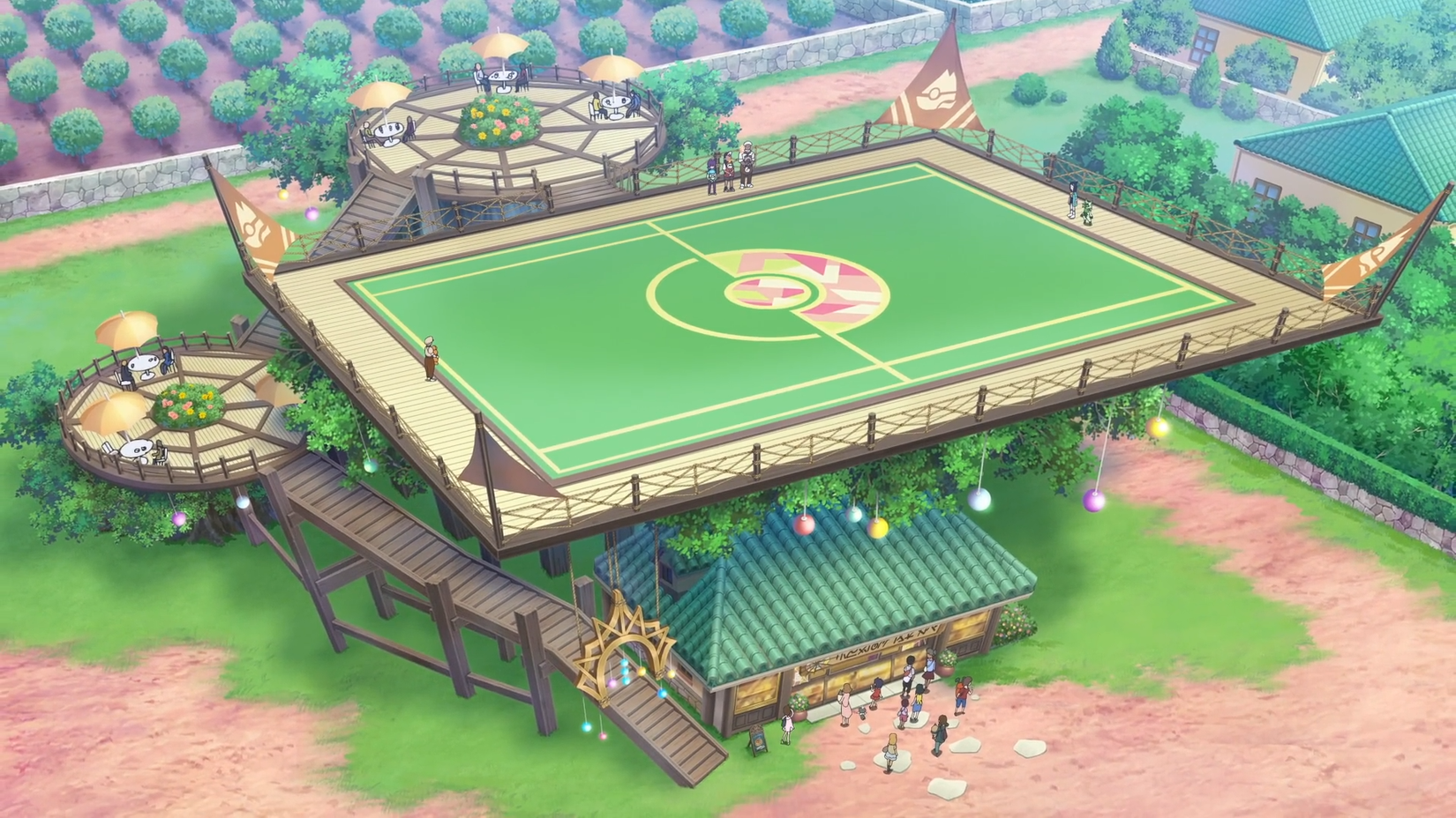 The Cortondo Gym in the Pokemon anime