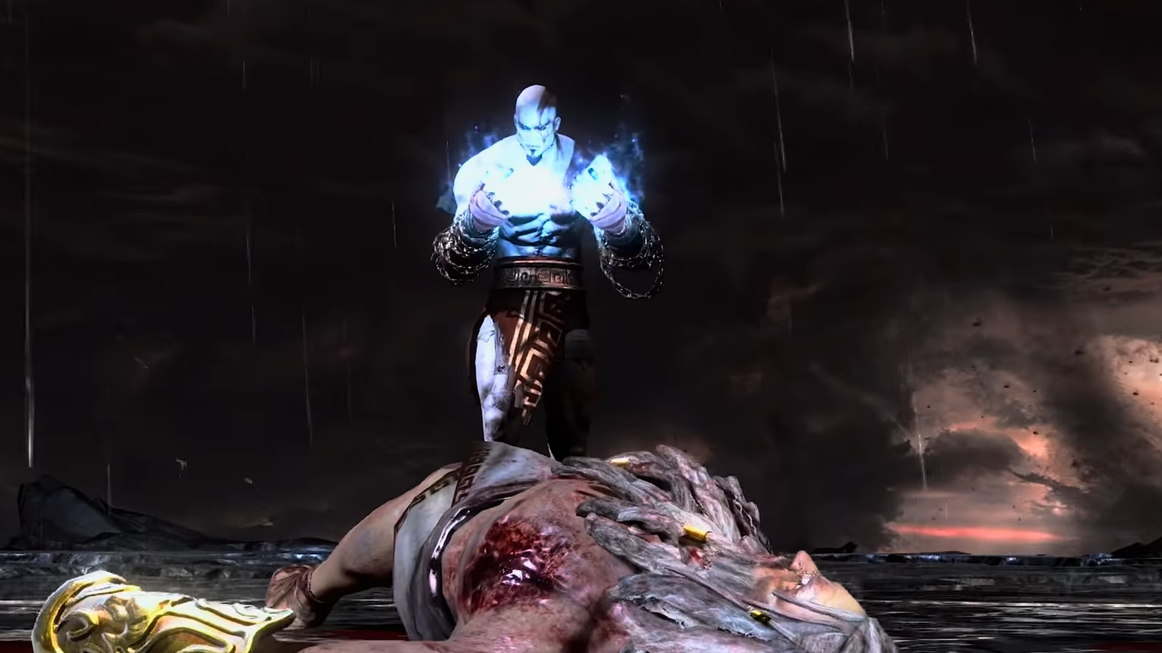 Kratos kills Zeus in God of War III