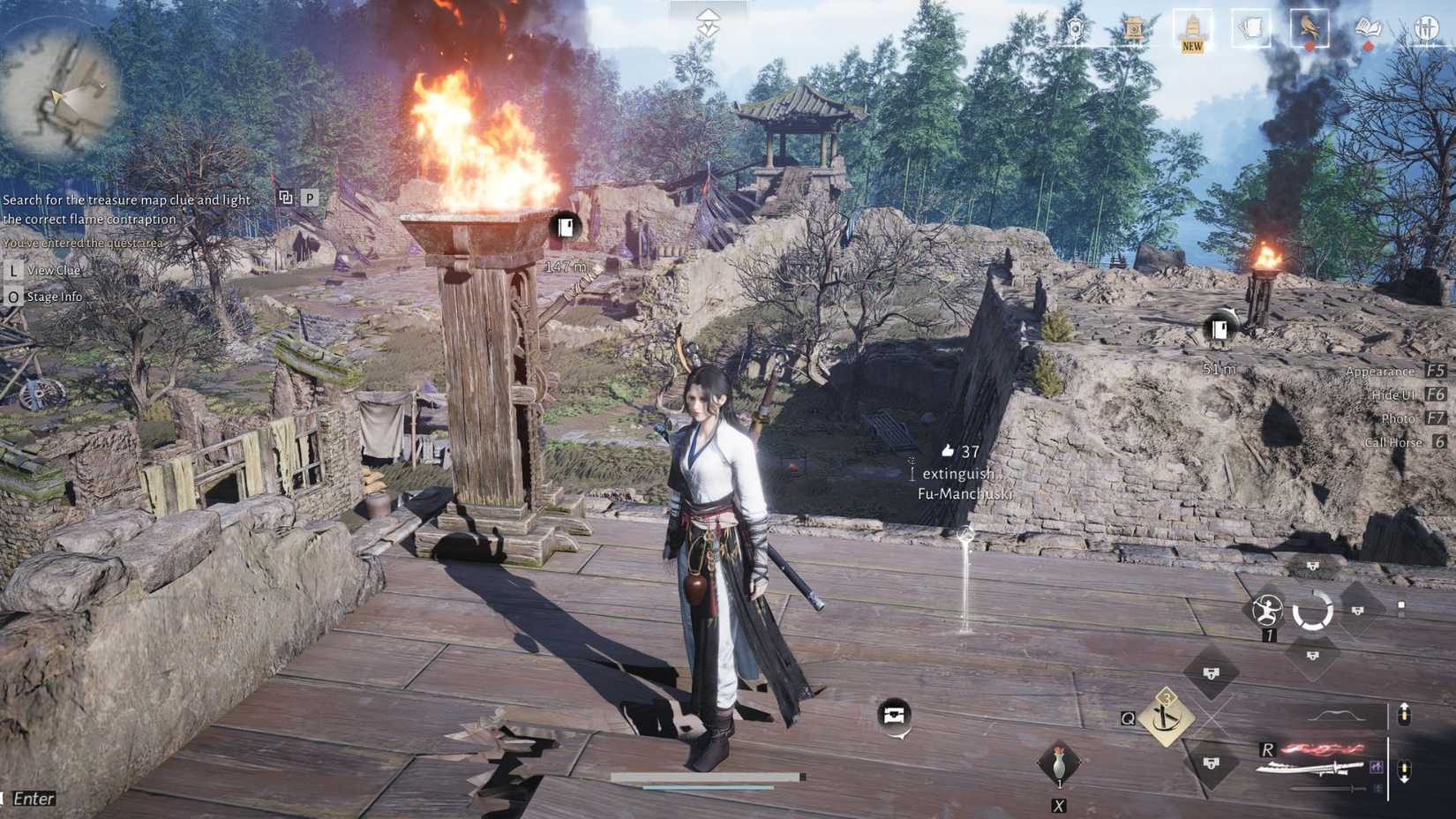 Donde los vientos se encuentran: rompecabezas de pared Se encienden antorchas