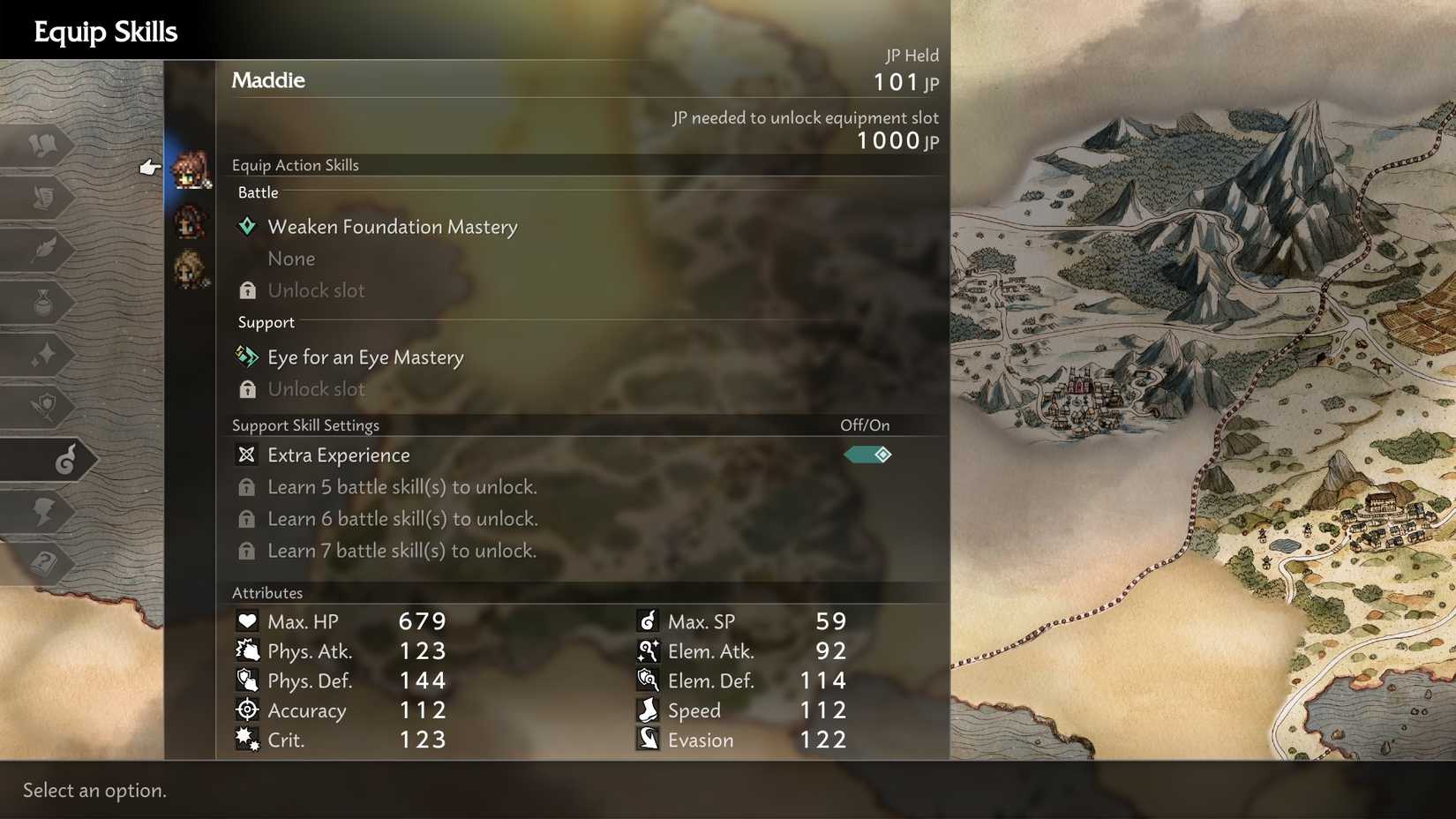 ui in octopath traveler 0