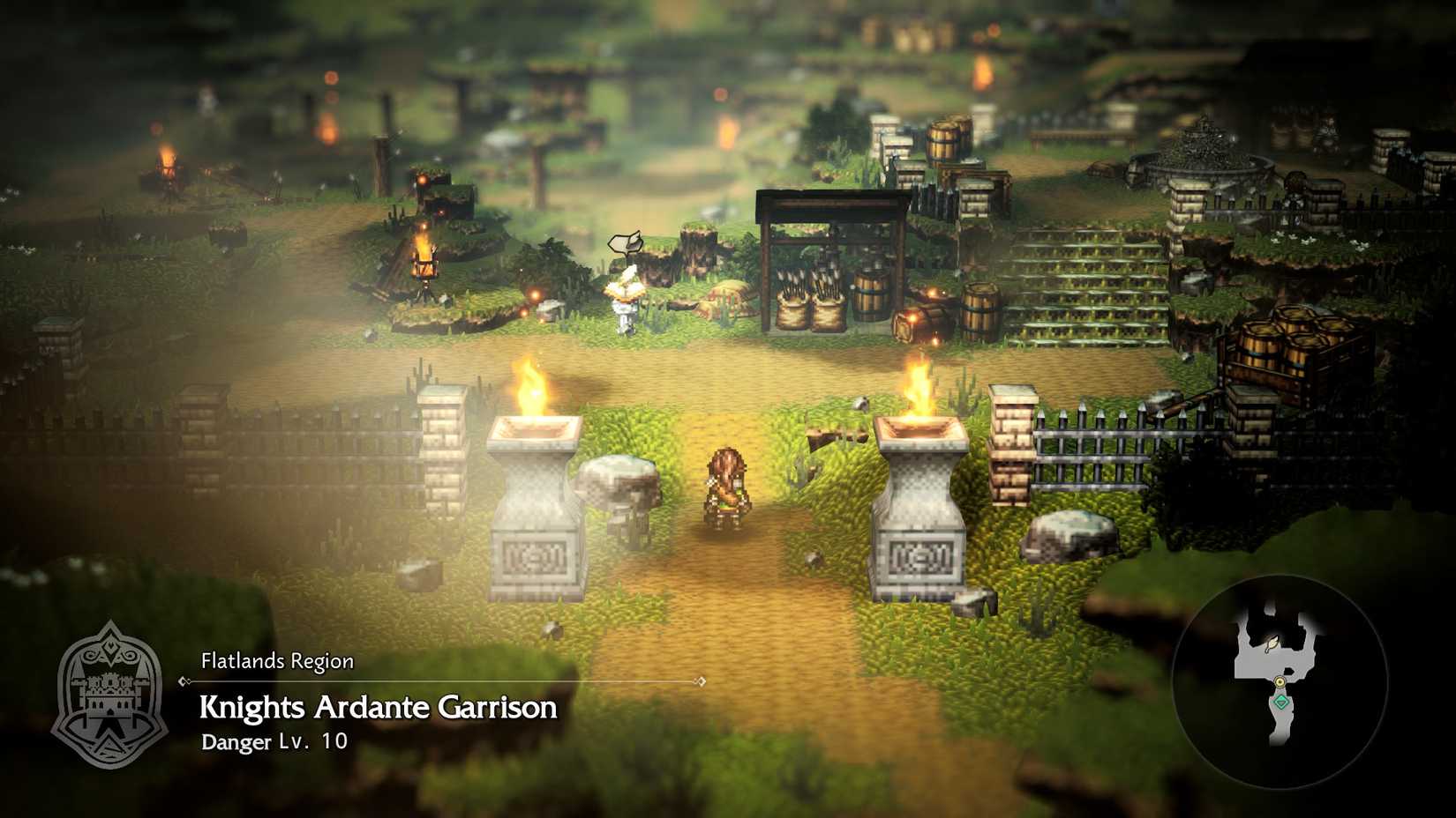 entering an area in octopath traveler 0
