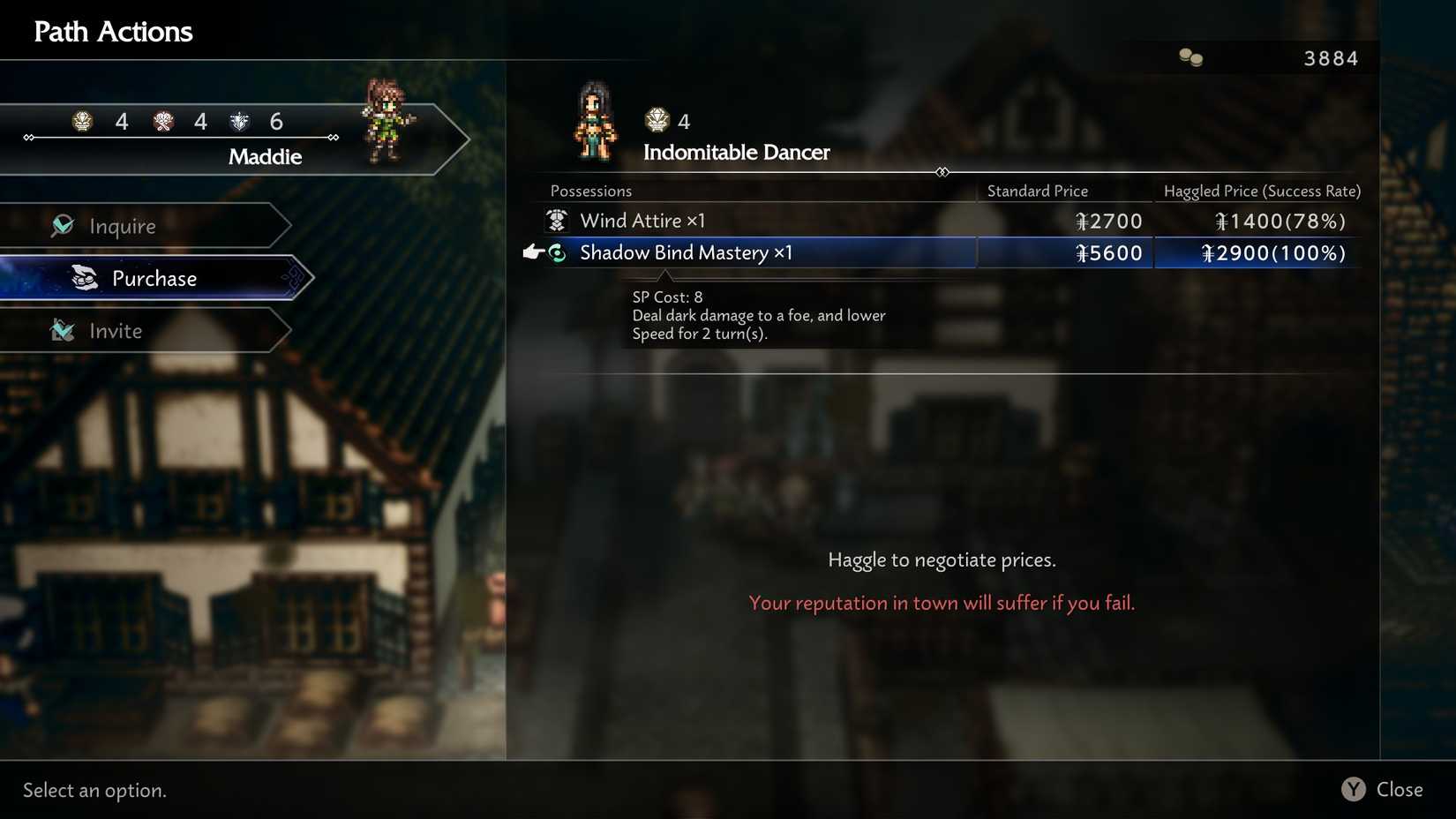 buying a battle skill