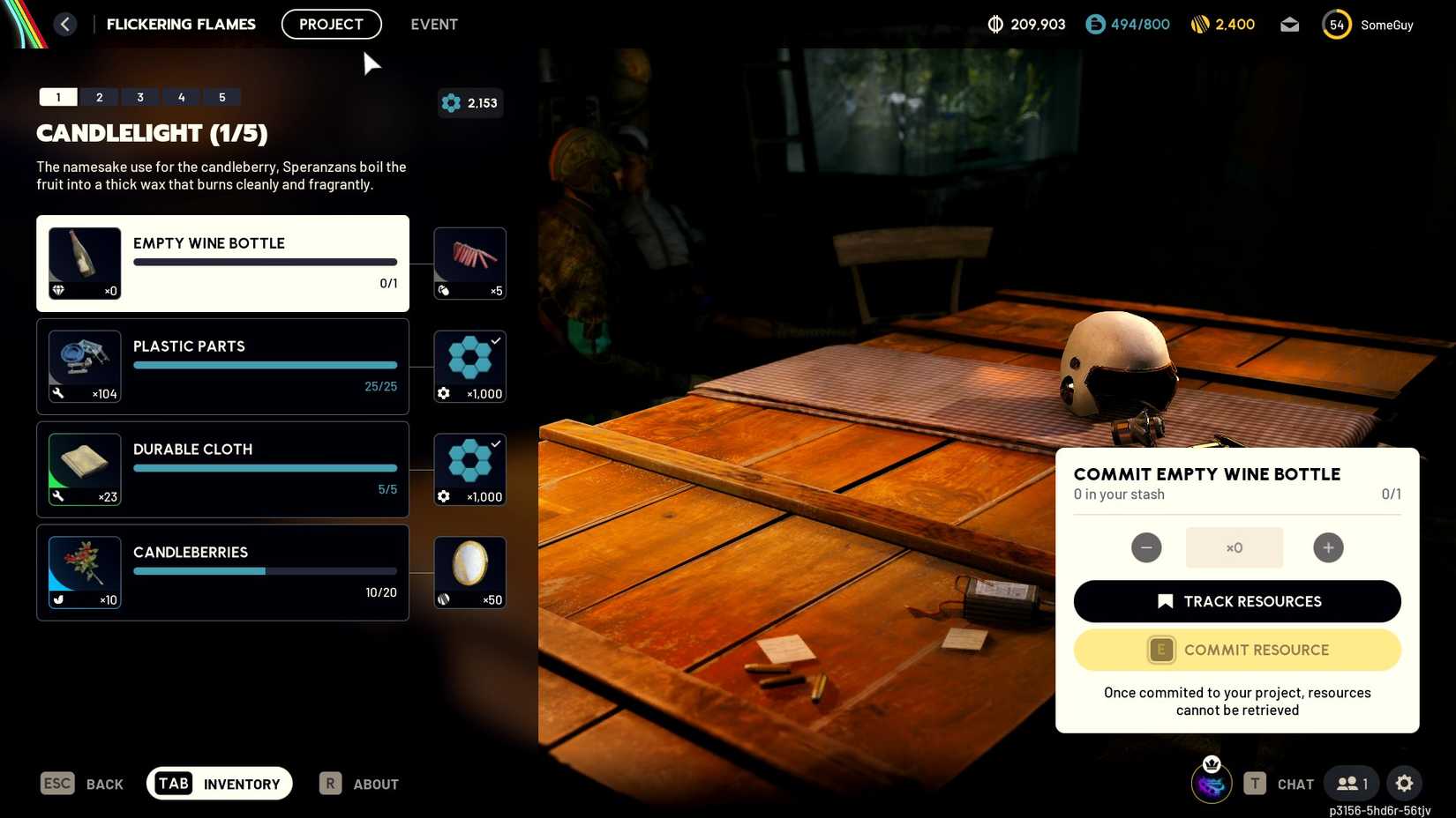 Arc Raiders Flickering Flame Candlelight