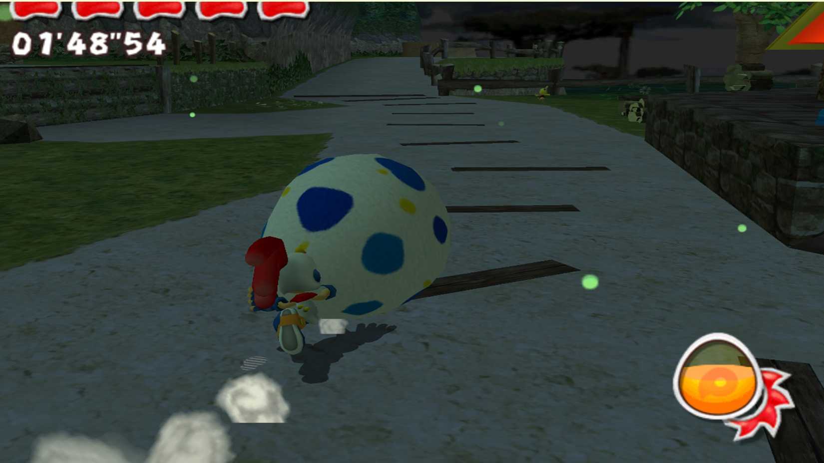 billy pushing the giant egg