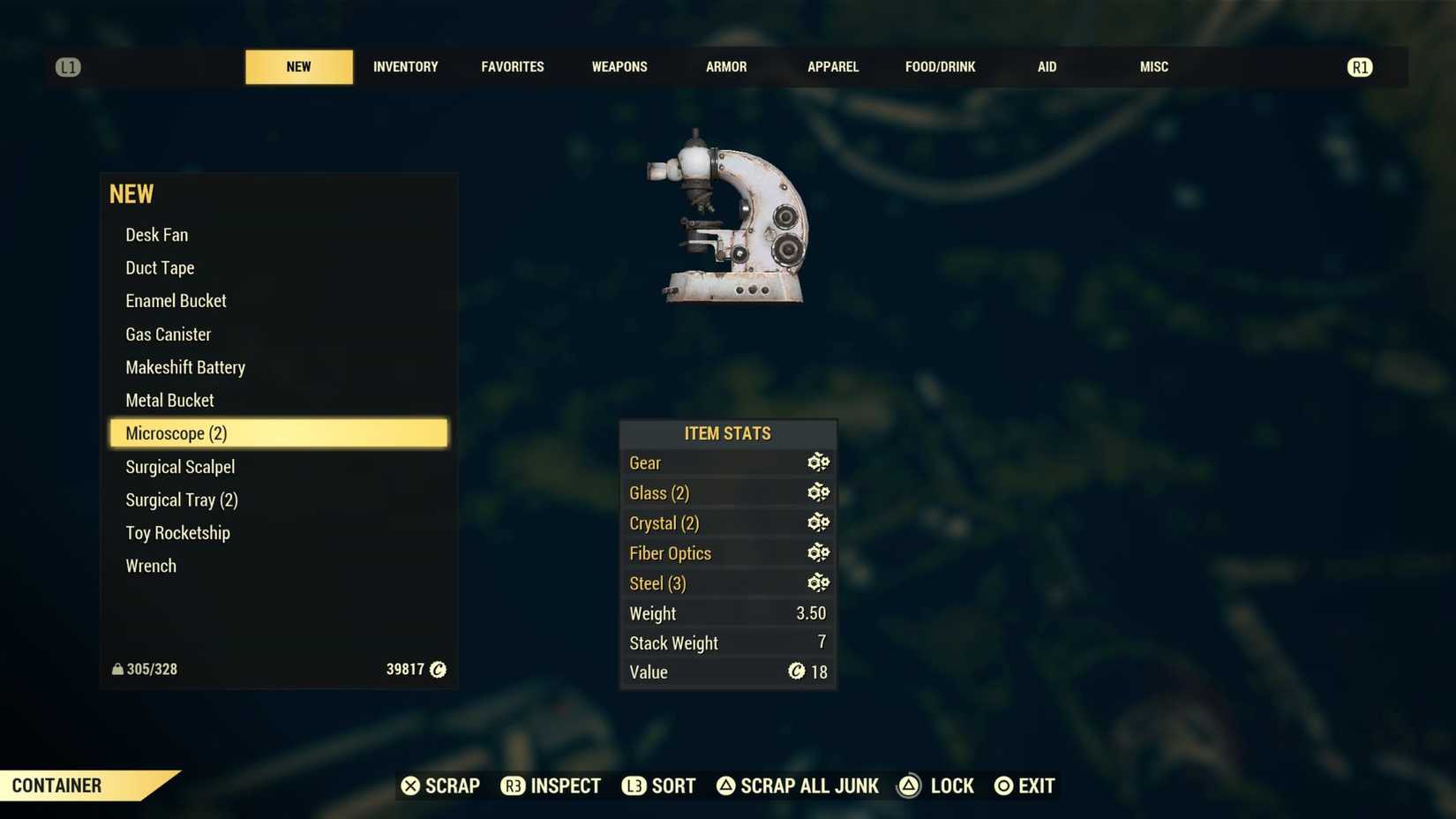 Fallout 76 Microscopes Material List