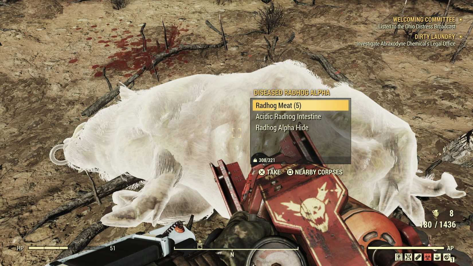 Fallout 76 Radhogs Alpha Loot