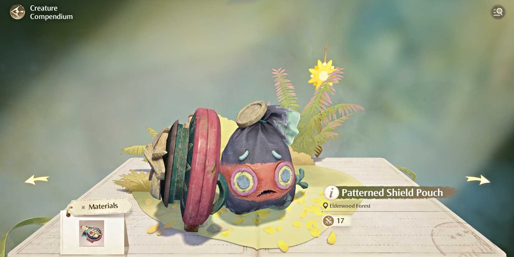 Infinity Nikki pattern shield pouch summary