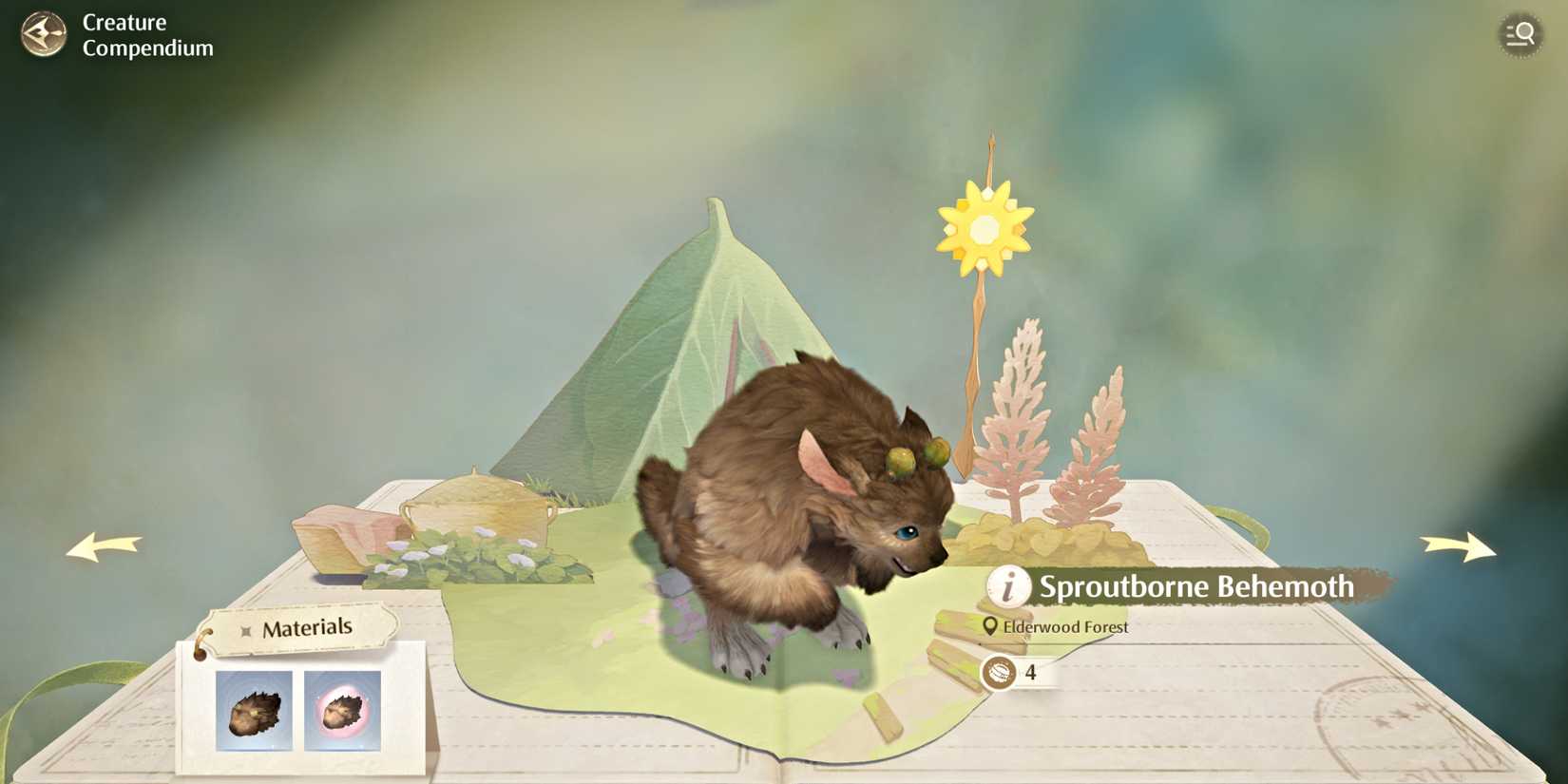 infinity-nikki-sproutborne-behemoth-compendium-entry