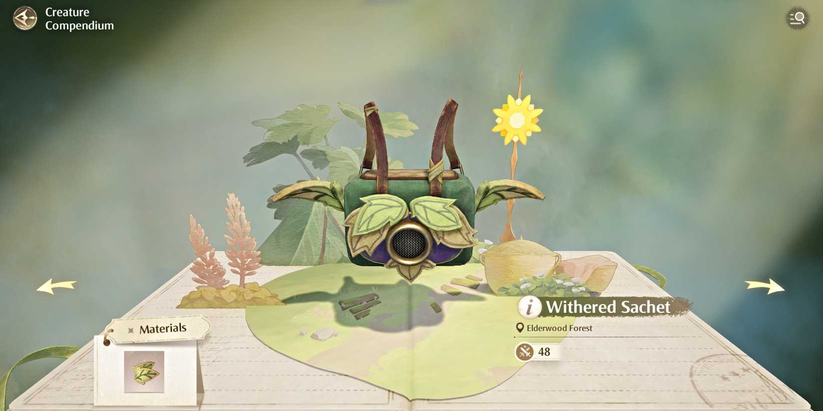 Infinity Nikki Wizard Sachet Compendium