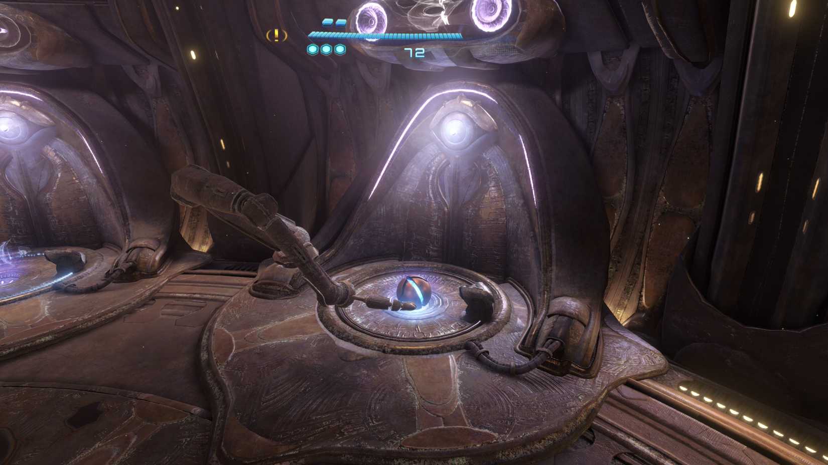 Metroid Prime 4 robot arm picking up