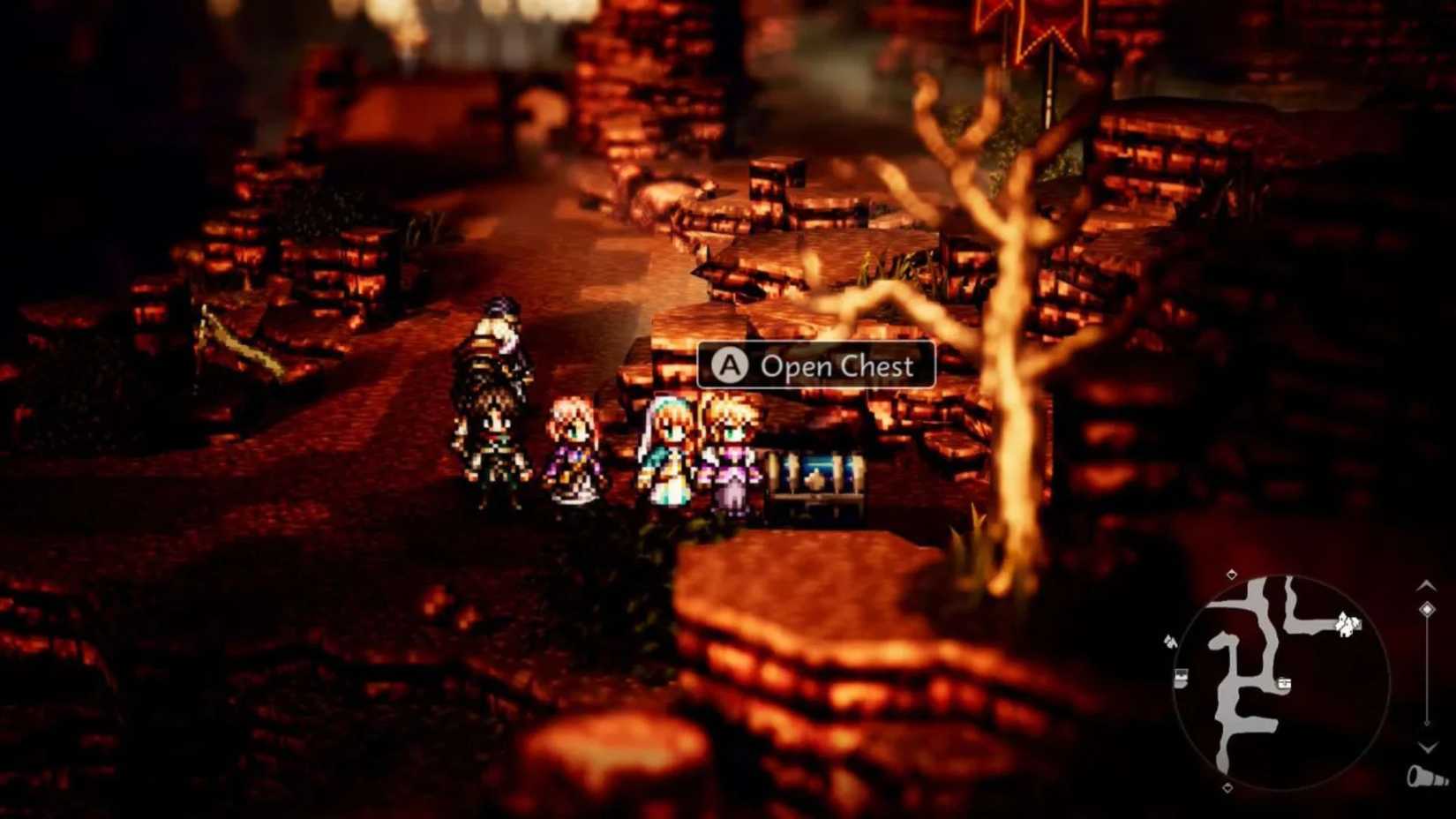 Octopath Traveler 0 Blue Chests in Cliffs