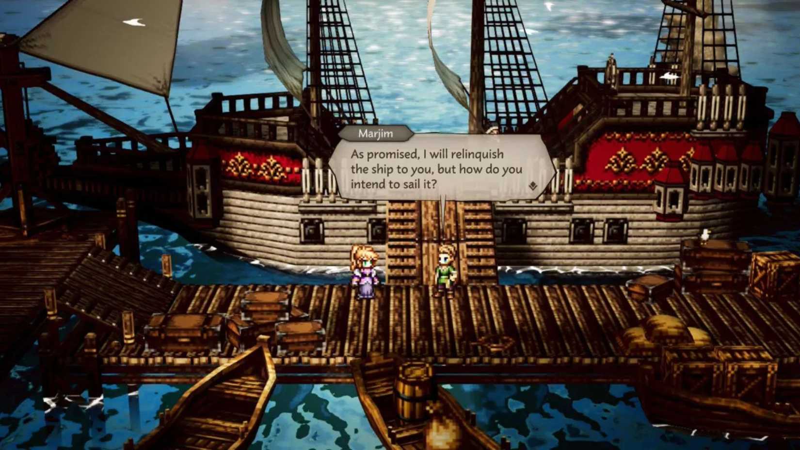 Octopath Traveler 0 Queen Orsa Skilled Shipwright Dock