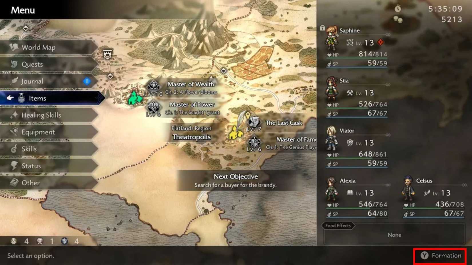 Octopath Traveler 0 Switching Party Formation