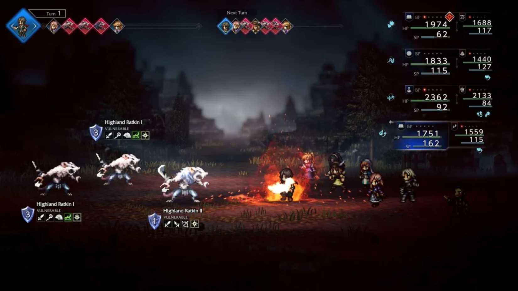 Octopath Traveler 0 XP Farm Scholar Battle