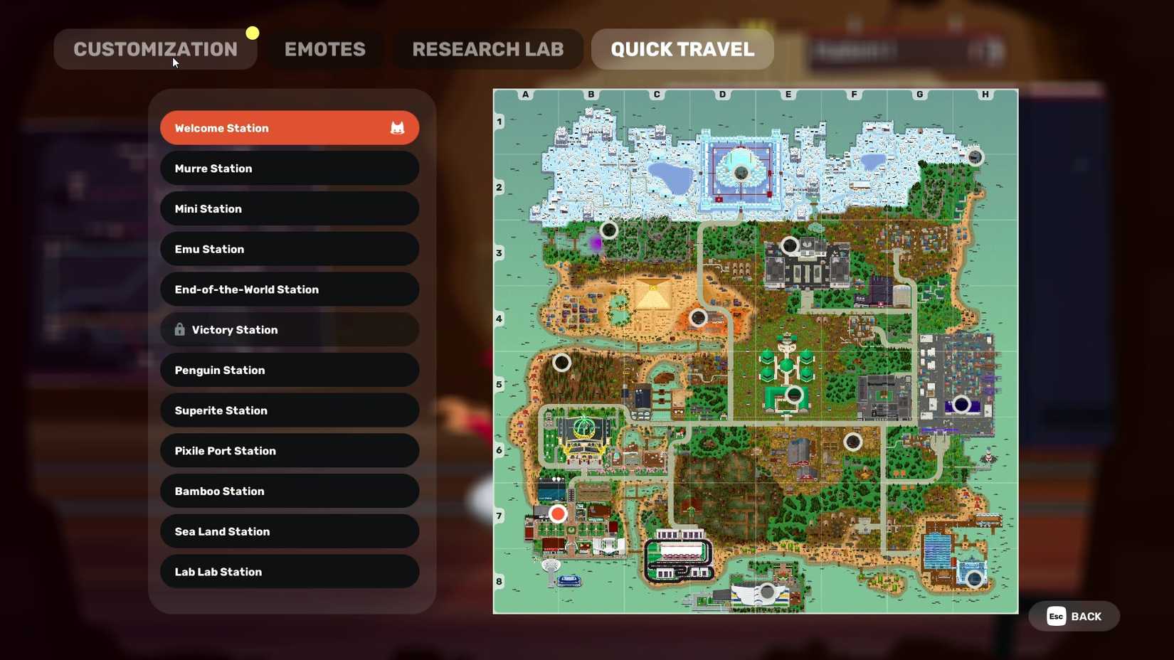 SAW MTN Map Stations