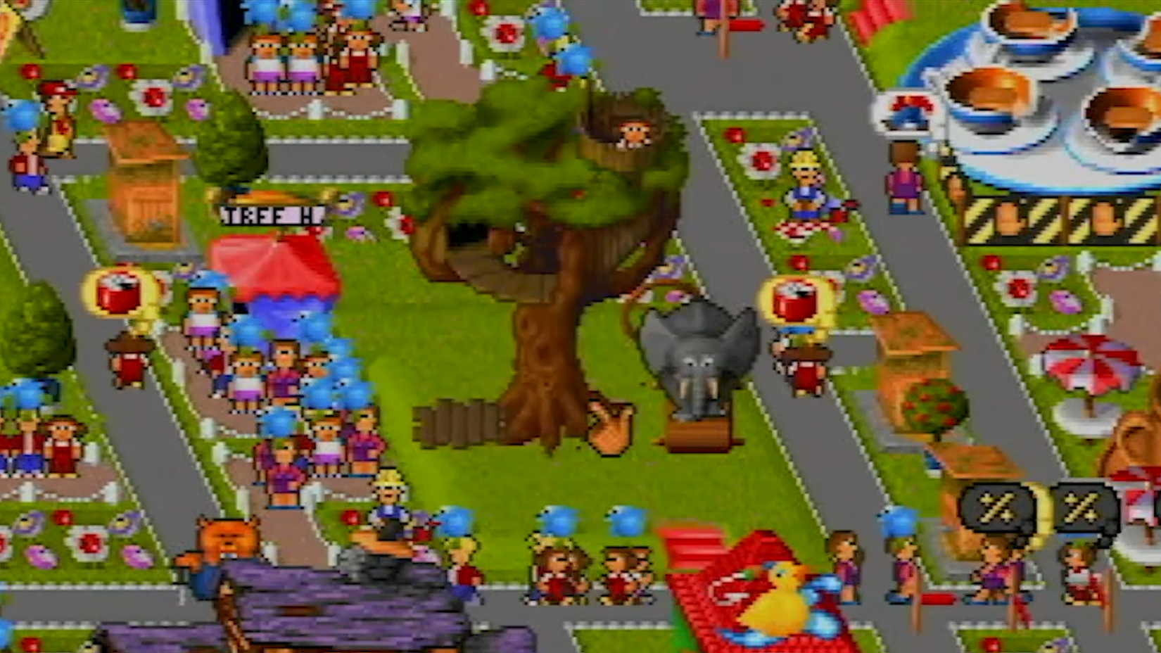 Theme Park Sega Saturn gameplay