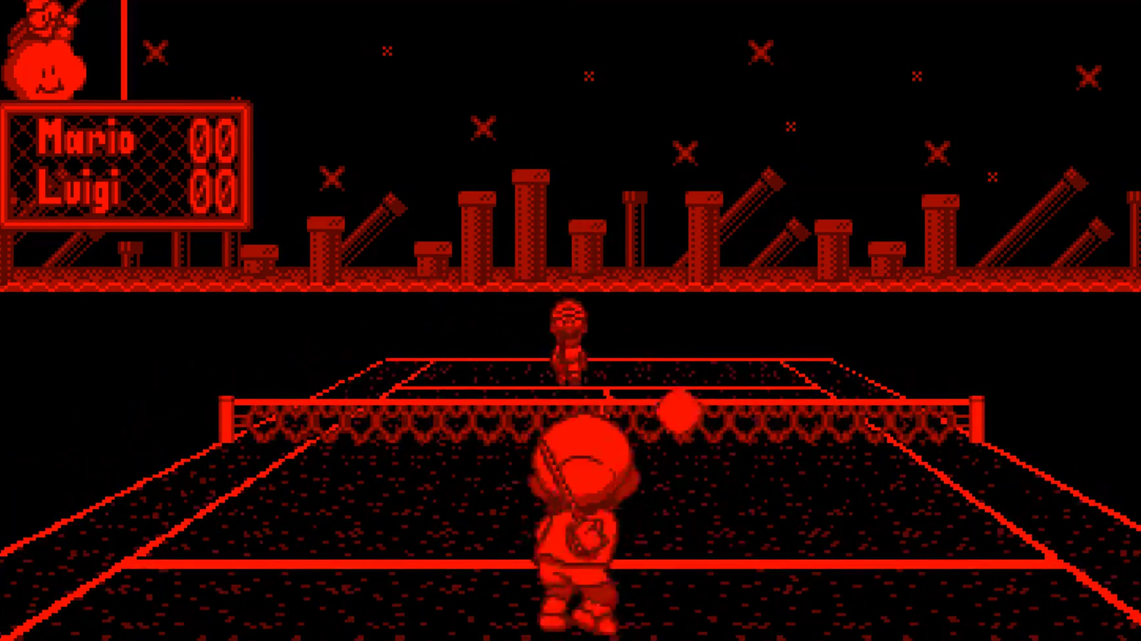 Mario's Tennis gameplay