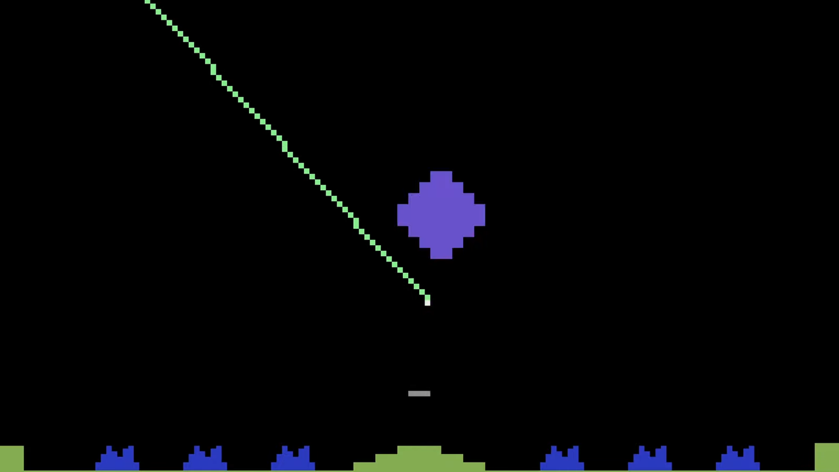 Missile Command 2600 gameplay